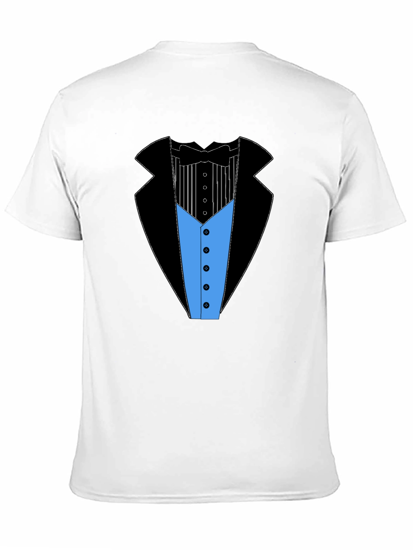 Camiseta Estampada Estilo Esmoquin Elegante