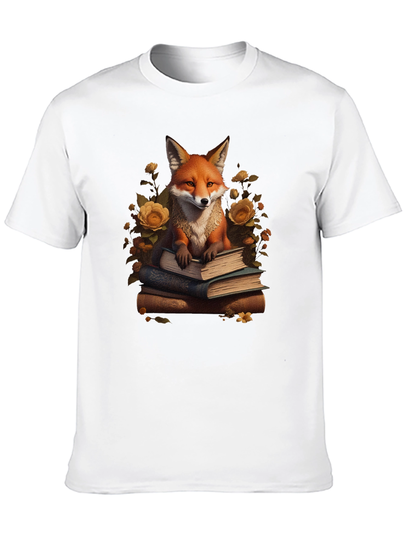 Camiseta Negra con Zorro Lector