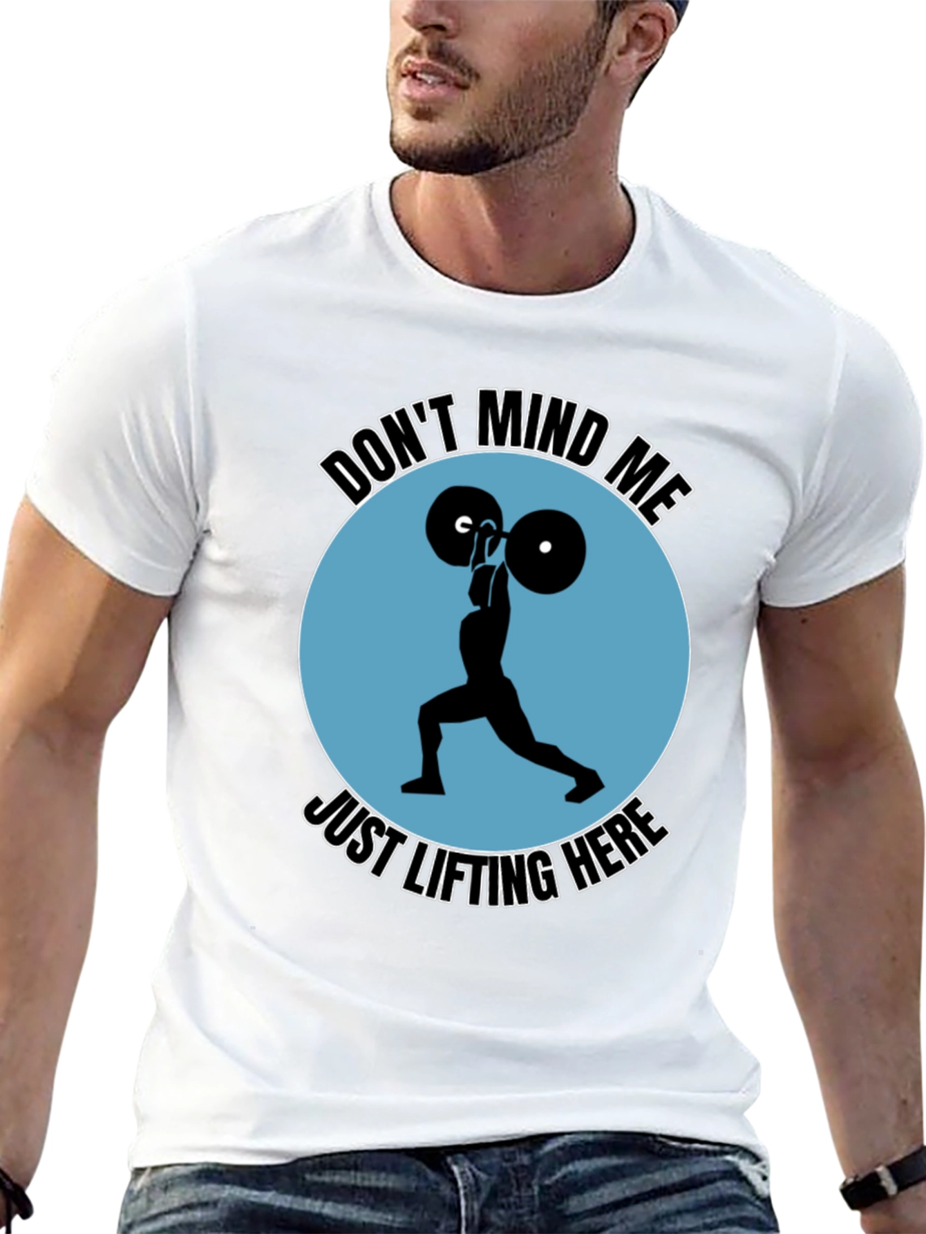 Camiseta Negra Deportiva: Levantamiento de Pesas