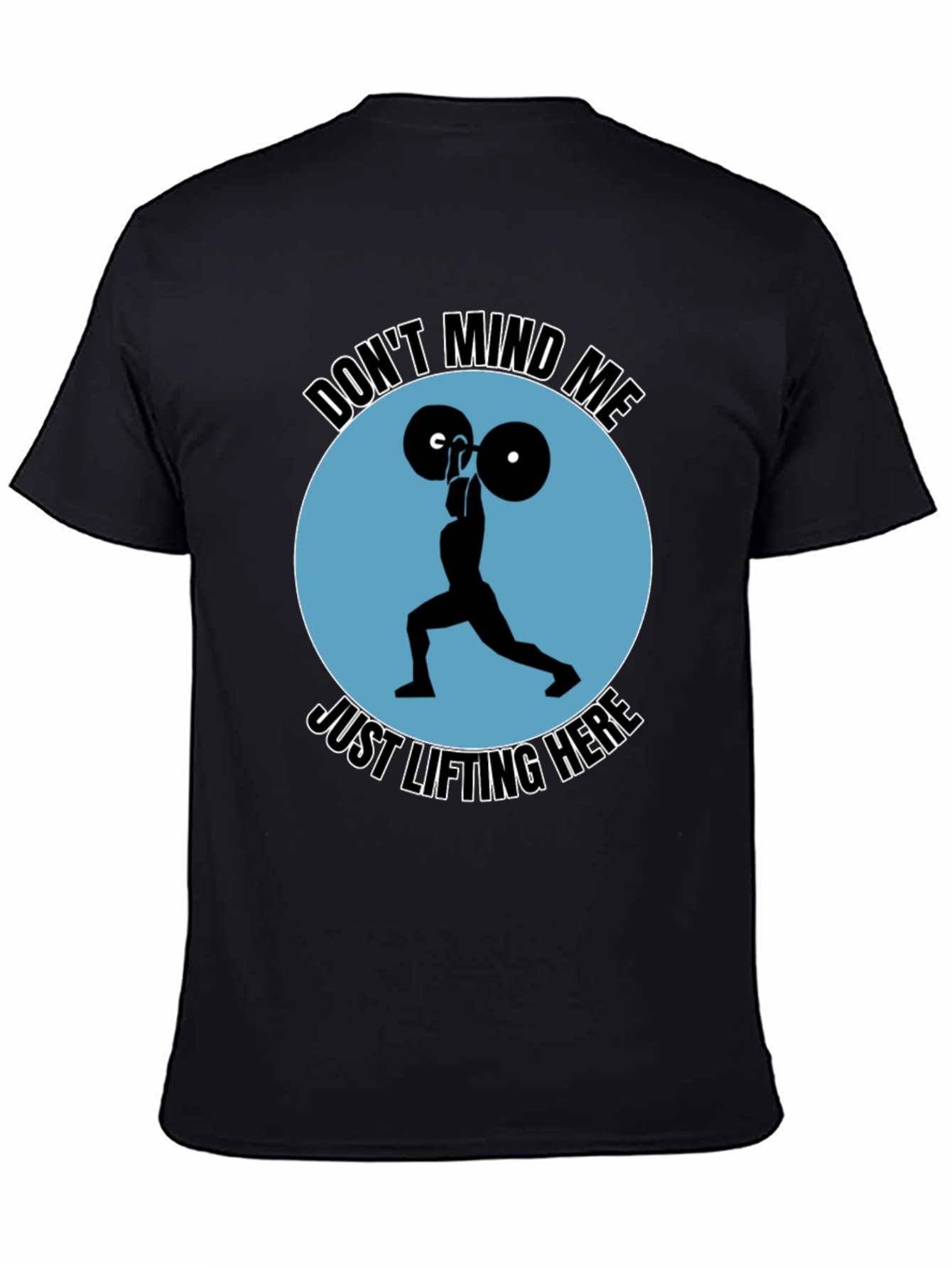 Camiseta Negra Deportiva: Levantamiento de Pesas