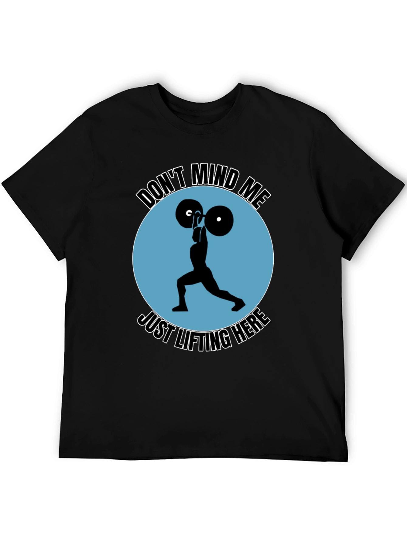 Camiseta Negra Deportiva: Levantamiento de Pesas