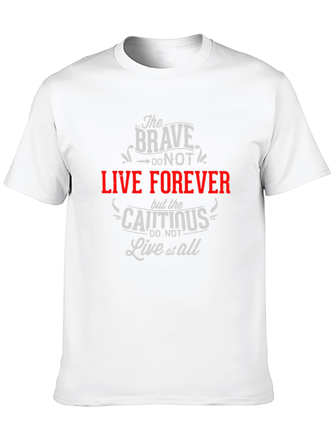 Camiseta Negra con Frase Inspiradora The Brave