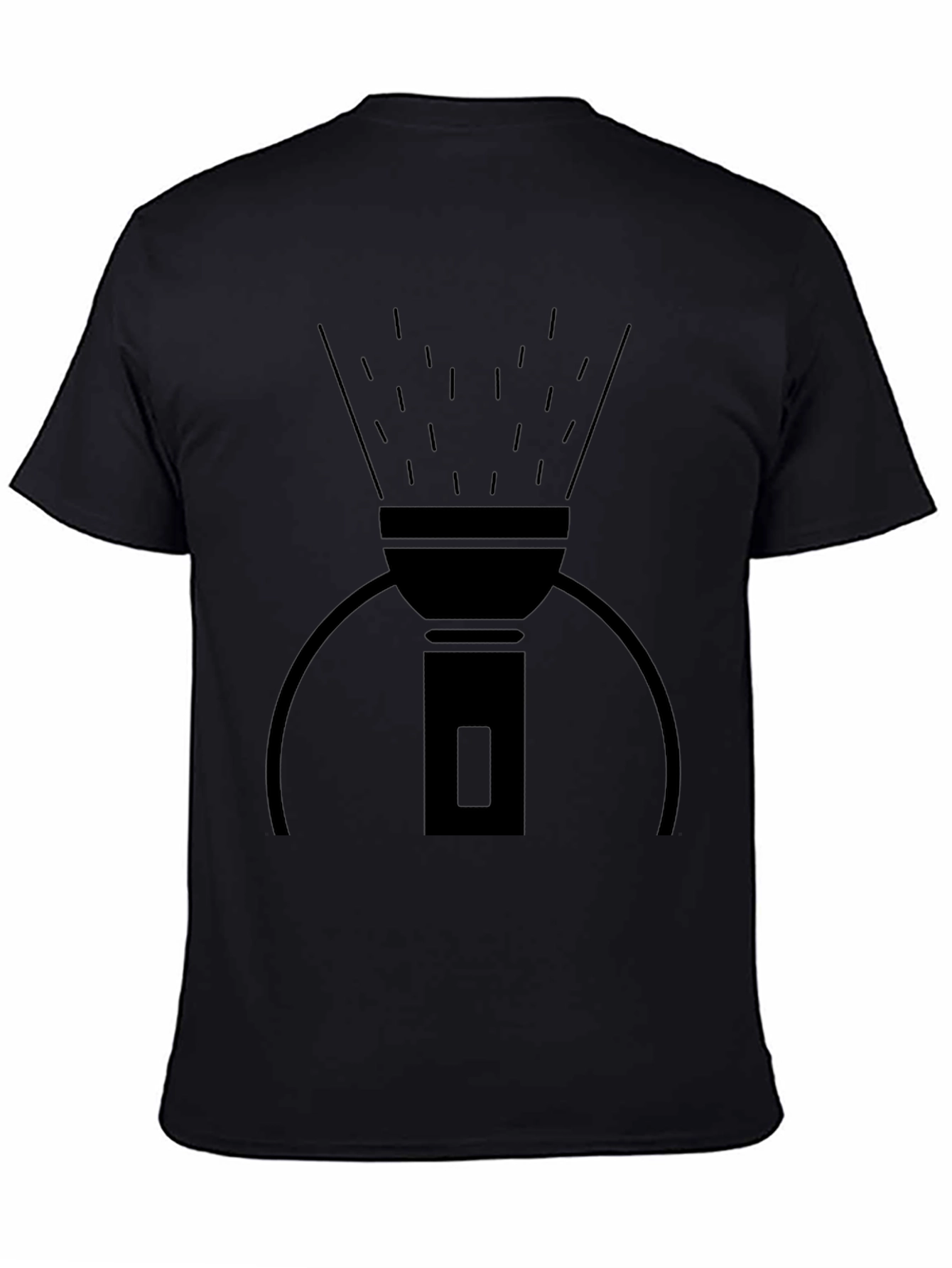 Camiseta Negra con Diseño de Linterna