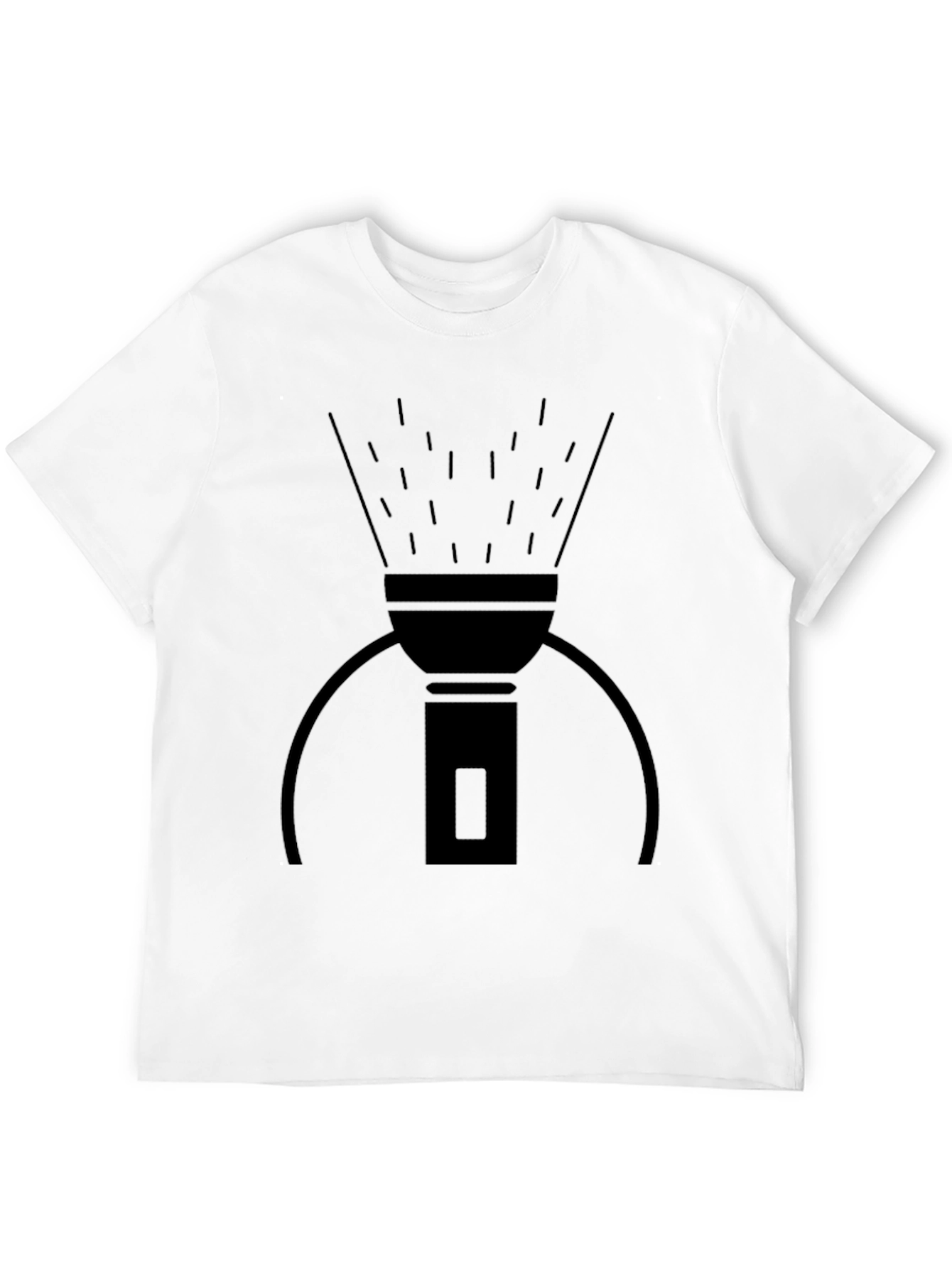 Camiseta Negra con Diseño de Linterna