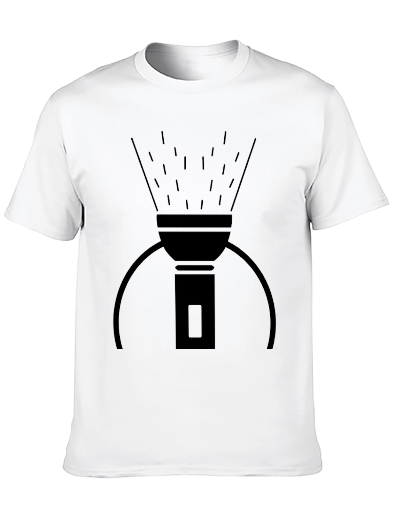 Camiseta Negra con Diseño de Linterna