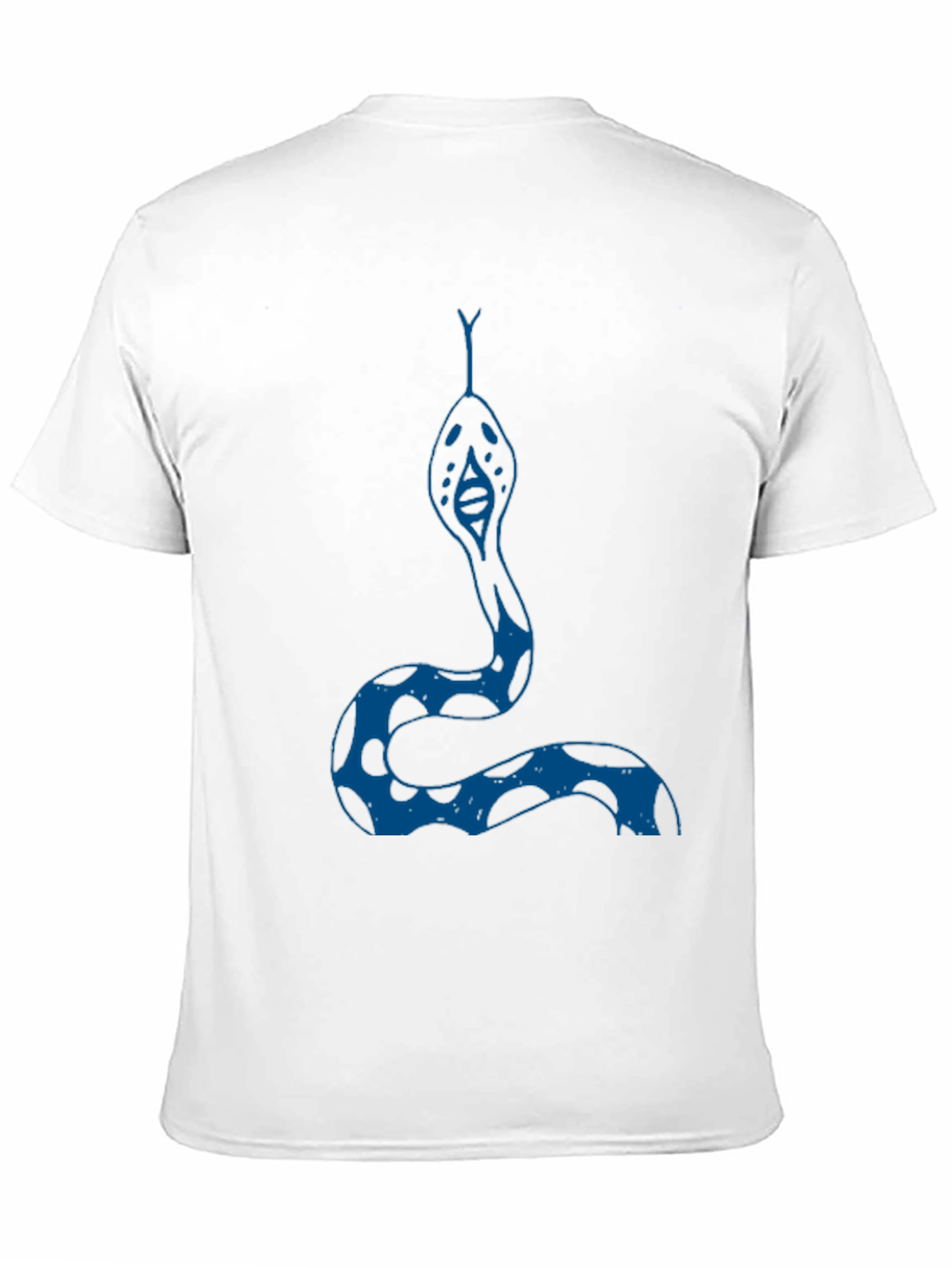 Camiseta Negra con Diseño de Serpiente Azul