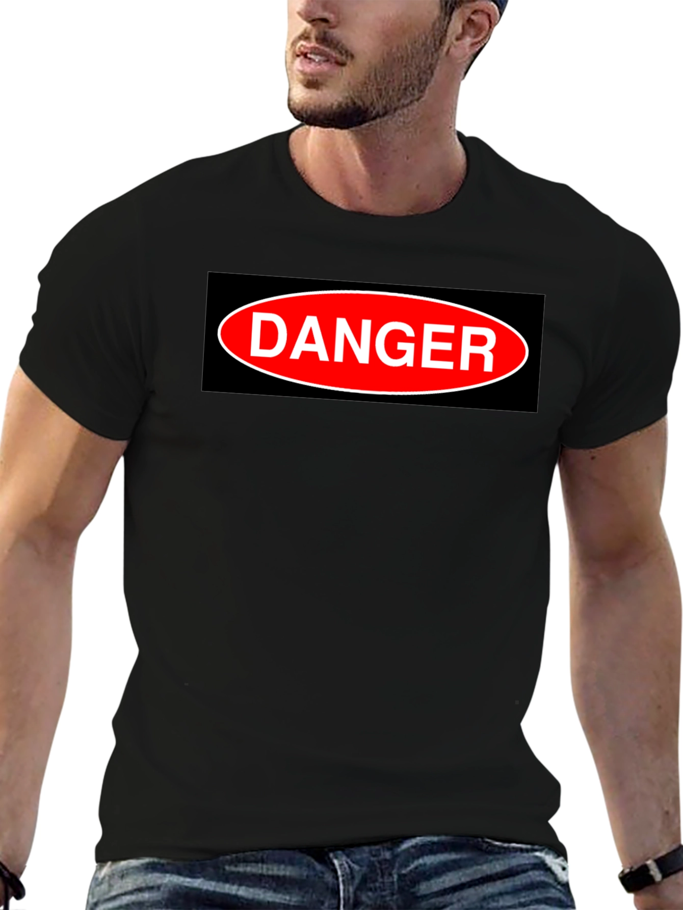 Camiseta Negra DANGER - Estilo Casual y Atrevido