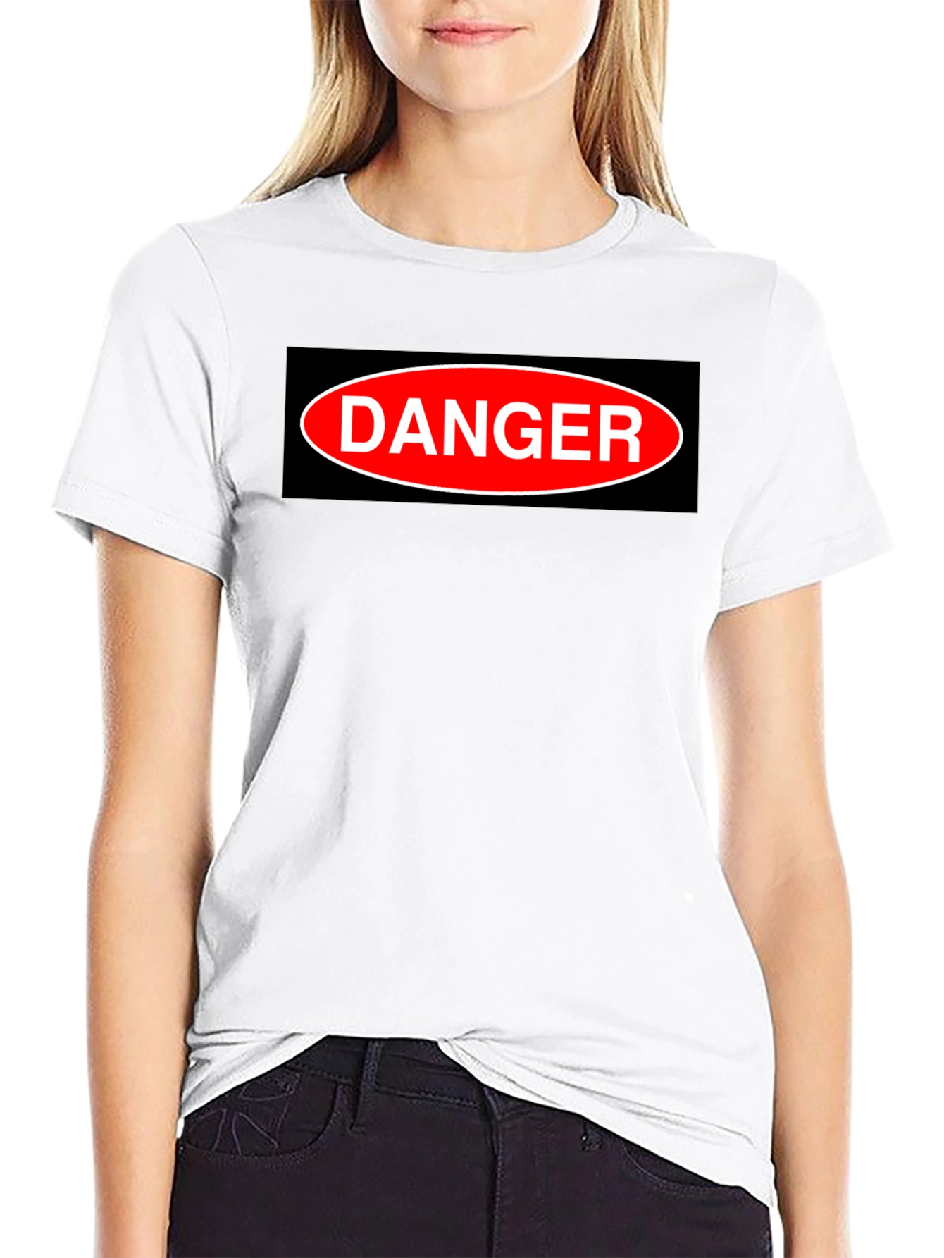 Camiseta Negra DANGER - Estilo Casual y Atrevido