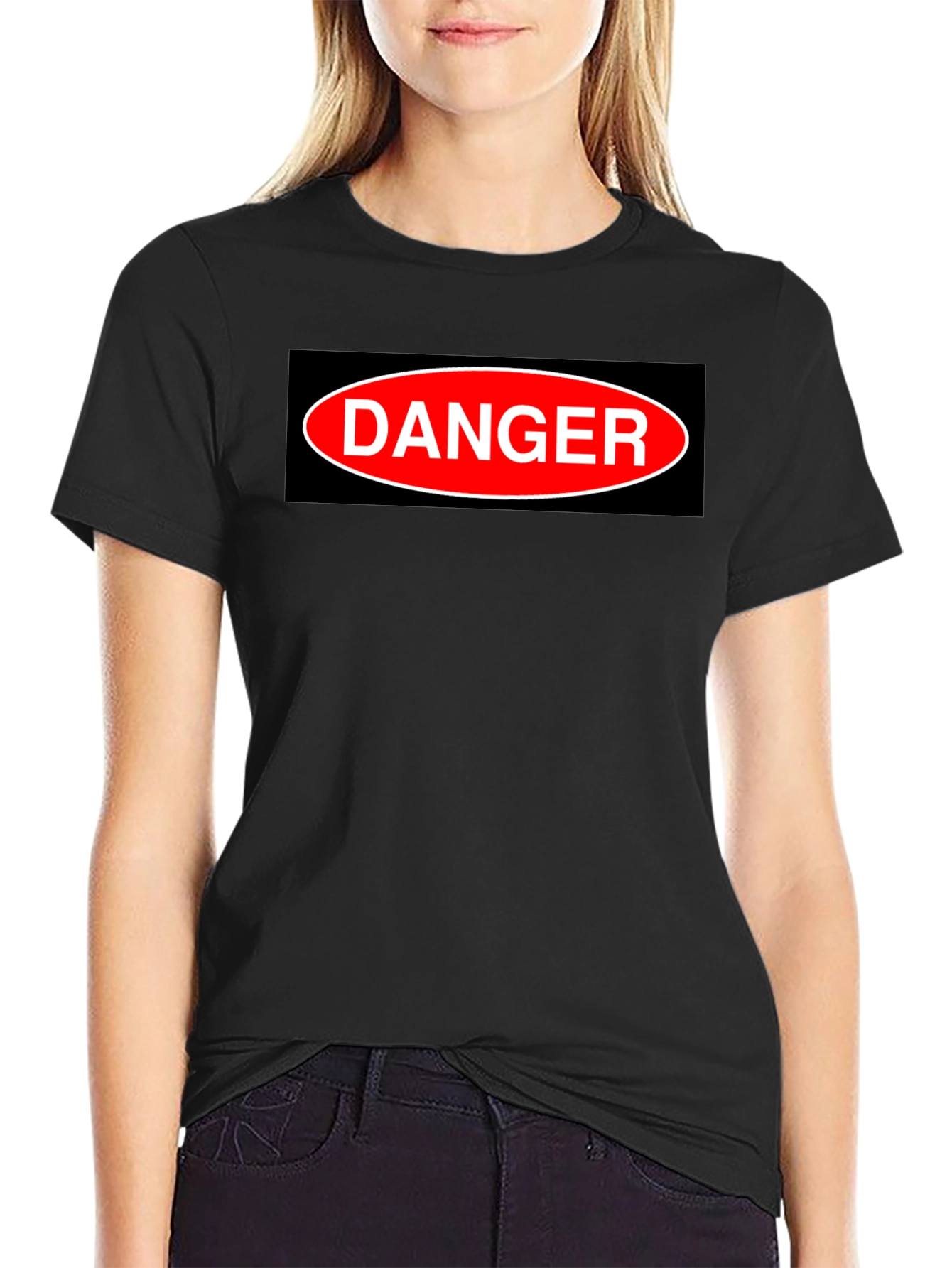 Camiseta Negra DANGER - Estilo Casual y Atrevido