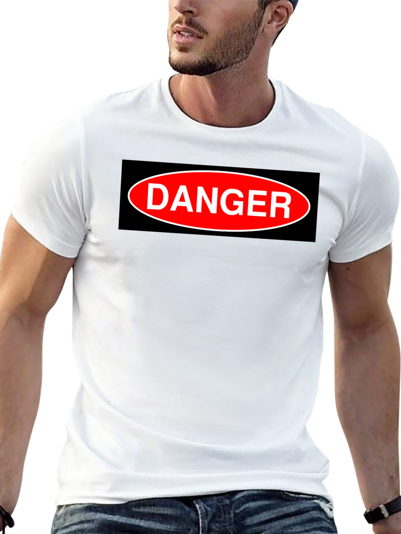 Camiseta Negra DANGER - Estilo Casual y Atrevido