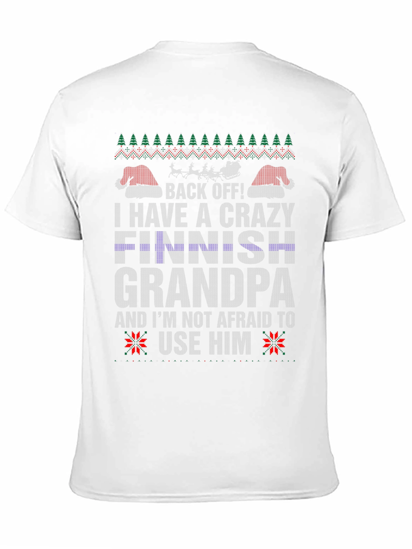 Camiseta Abuelo Finlandés Loco Navideña