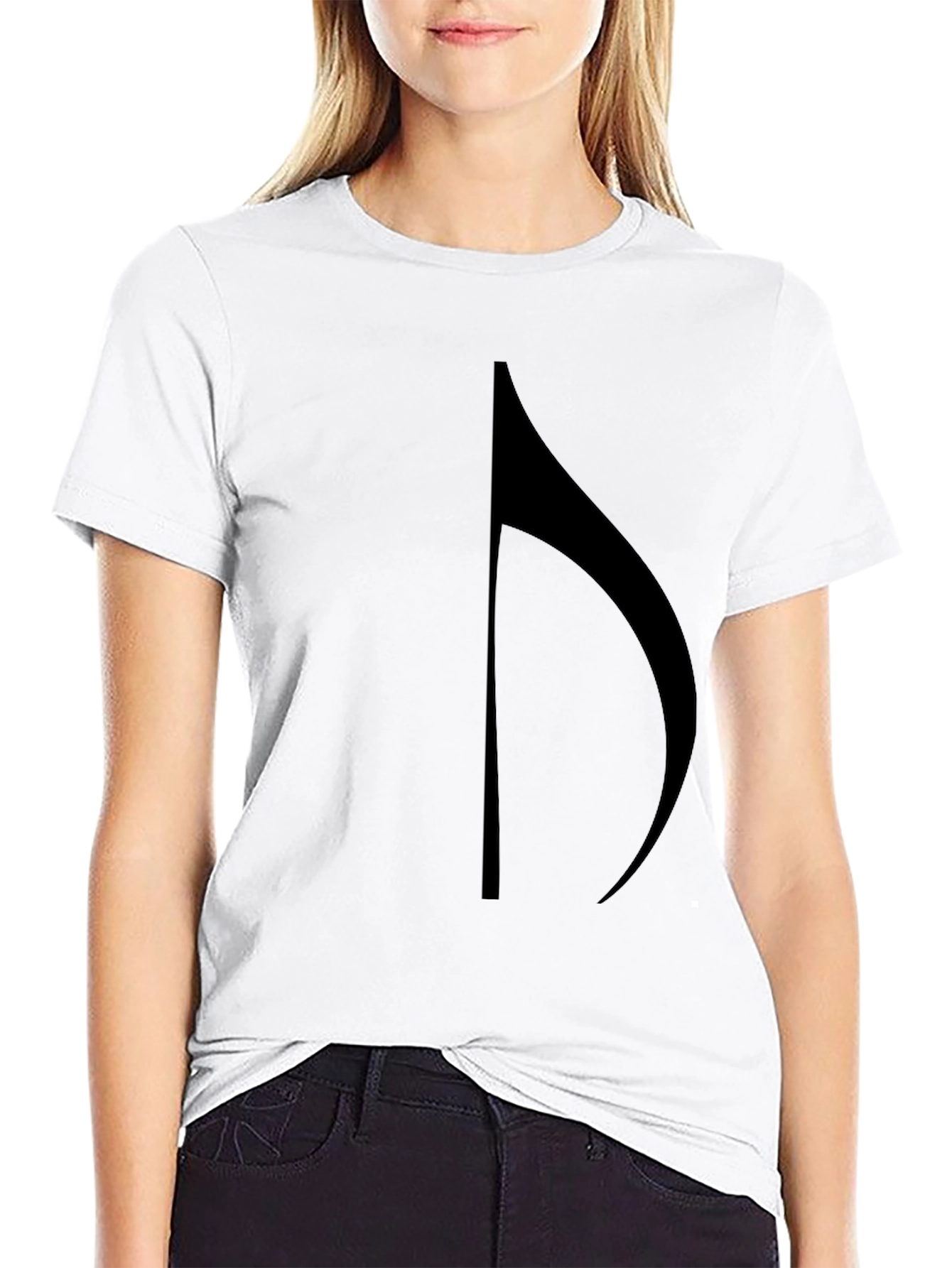 Camiseta Negra con Nota Musical para Hombre