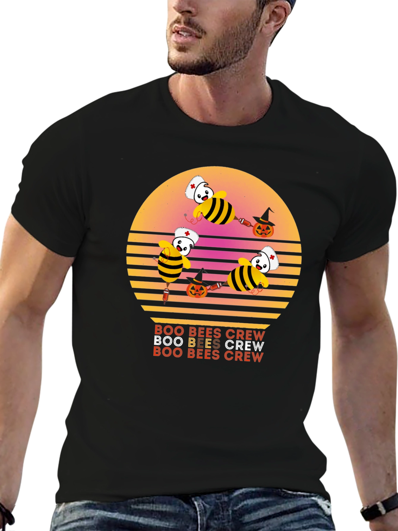 Camiseta Boo Bees Crew Halloween