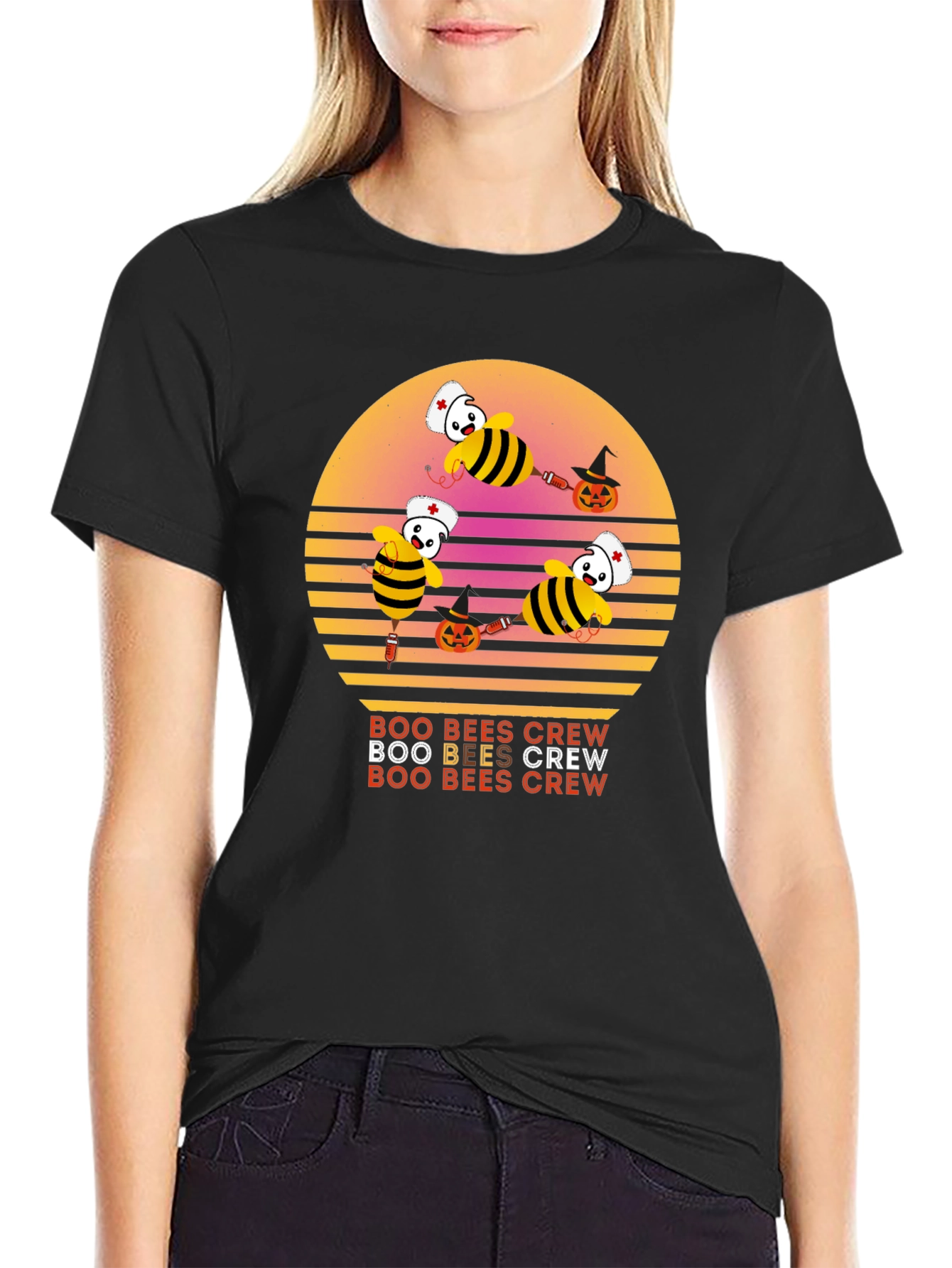 Camiseta Boo Bees Crew Halloween