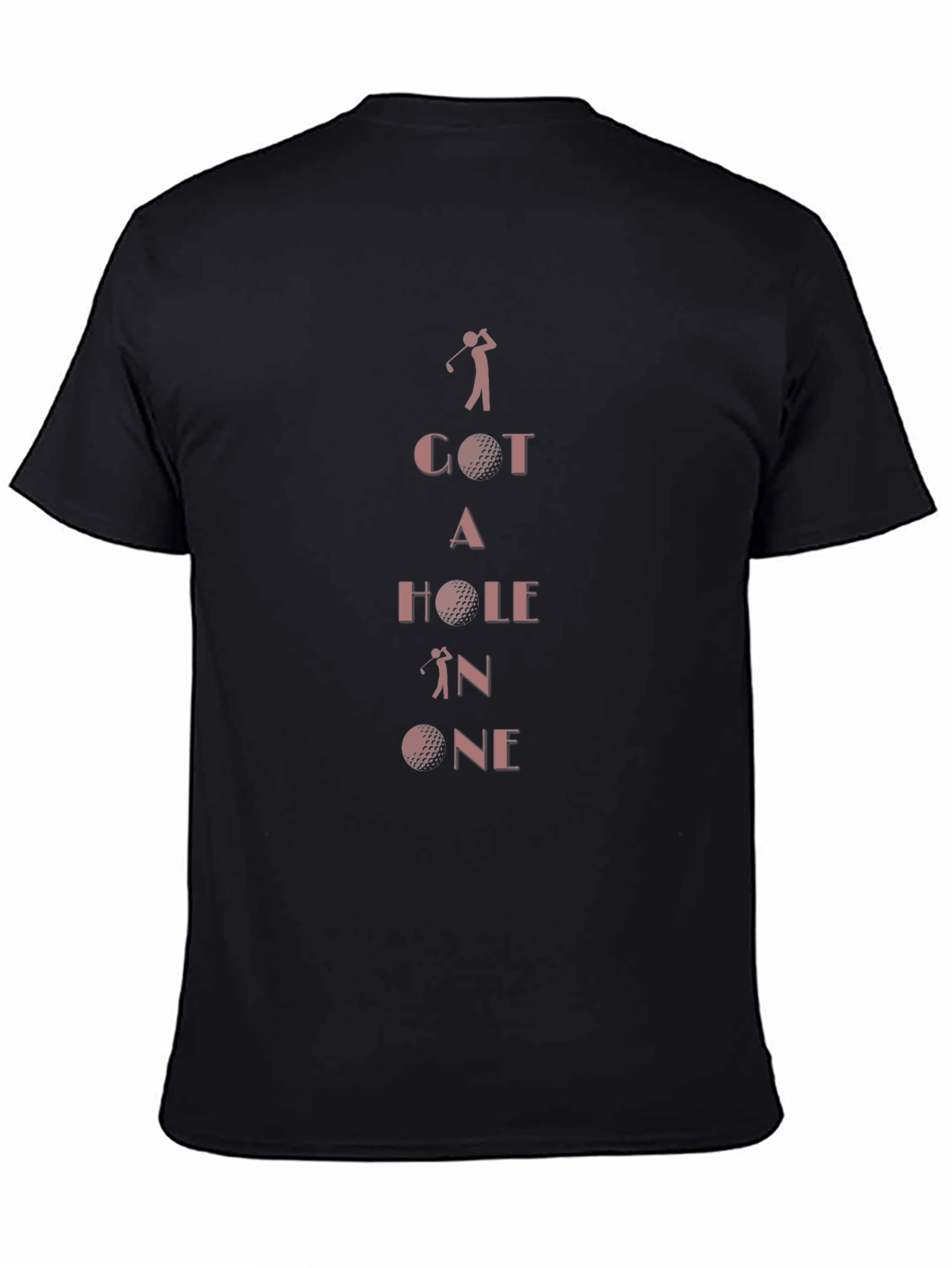 Camiseta Negra de Golf: ¡Hoyo en Uno!