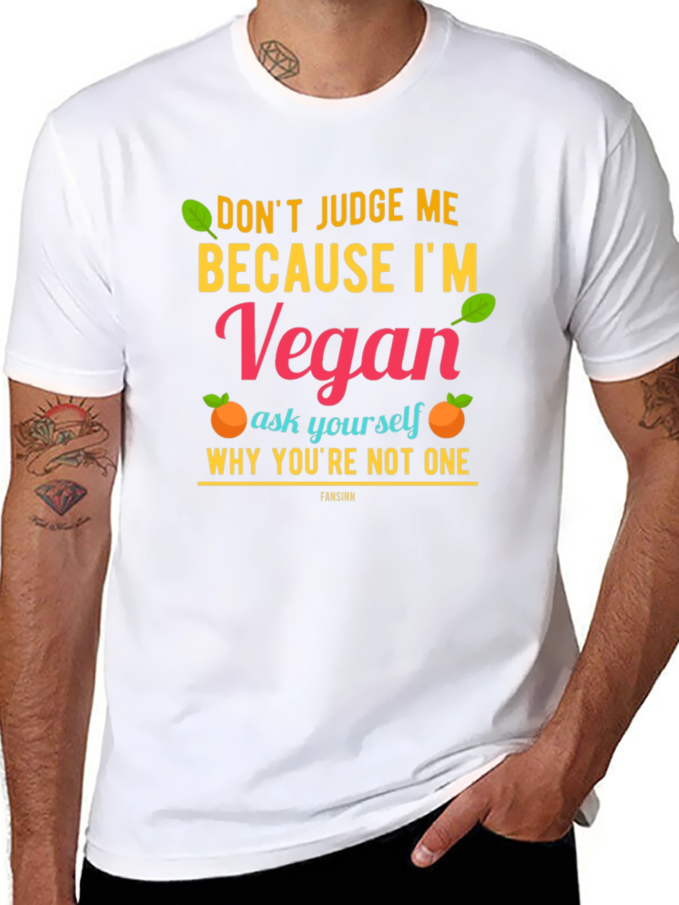 Camiseta Vegana: No me juzgues ¡sé vegano!