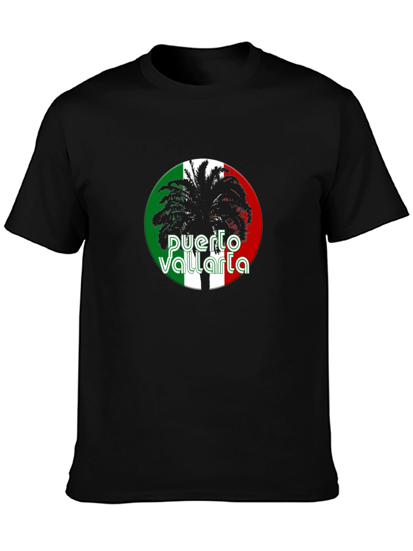 Camiseta Negra Puerto Vallarta Palma