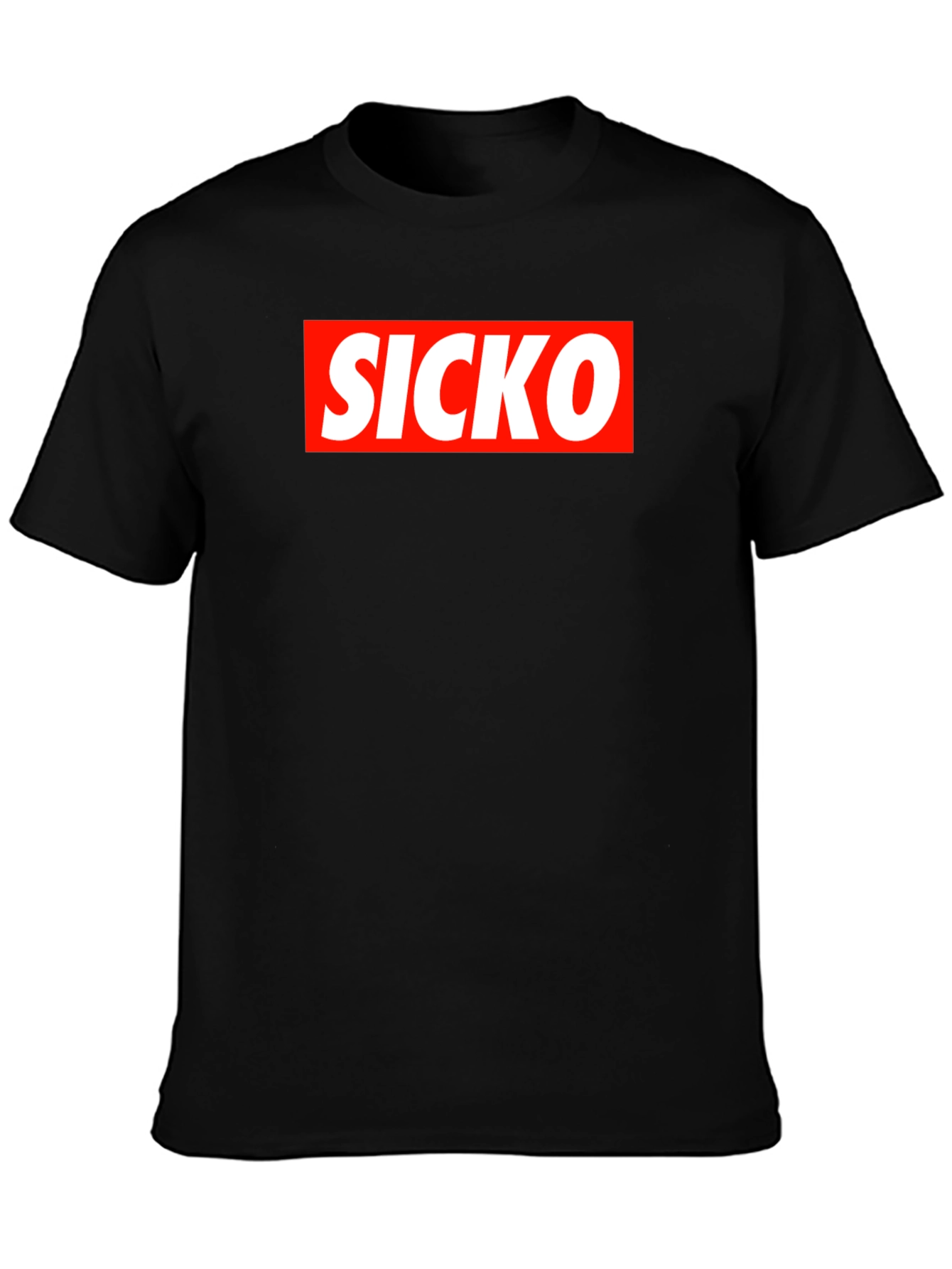 Camiseta Negra SICKO Estilo Urbano