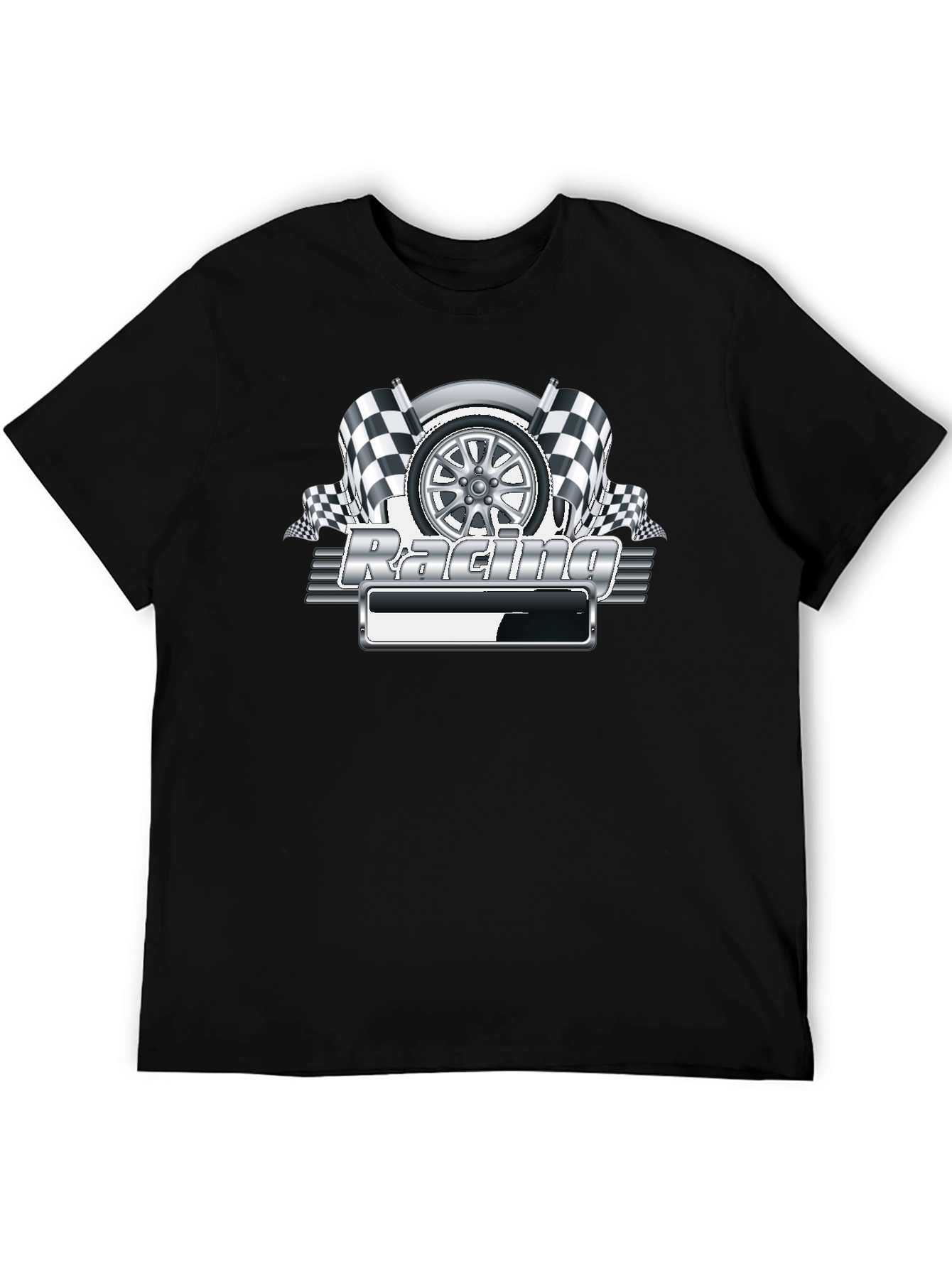 Camiseta Negra Racing Gráfico