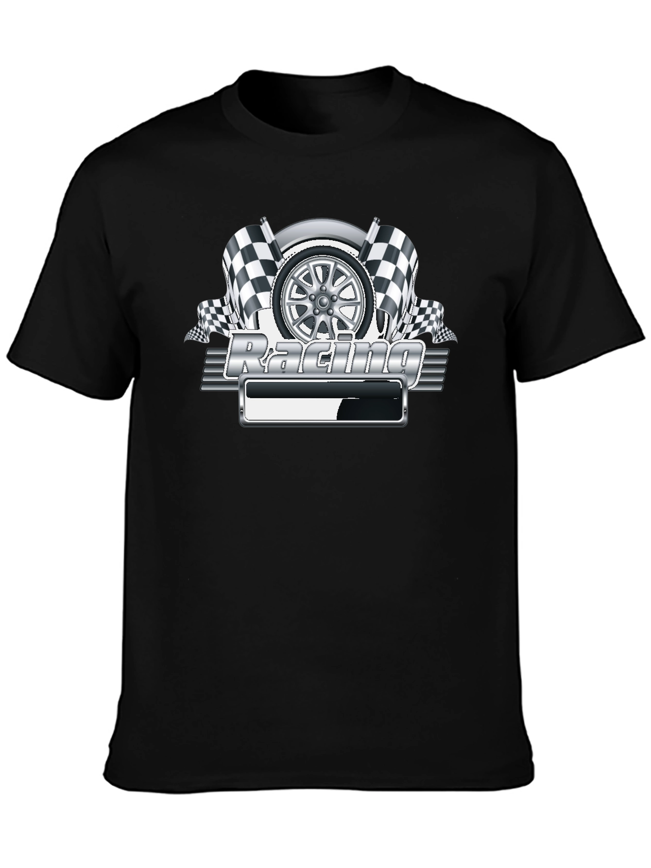 Camiseta Negra Racing Gráfico