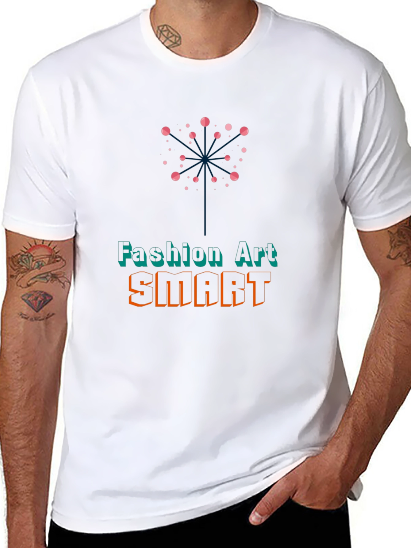 Camiseta Negra con Diseño Artístico y Urbano