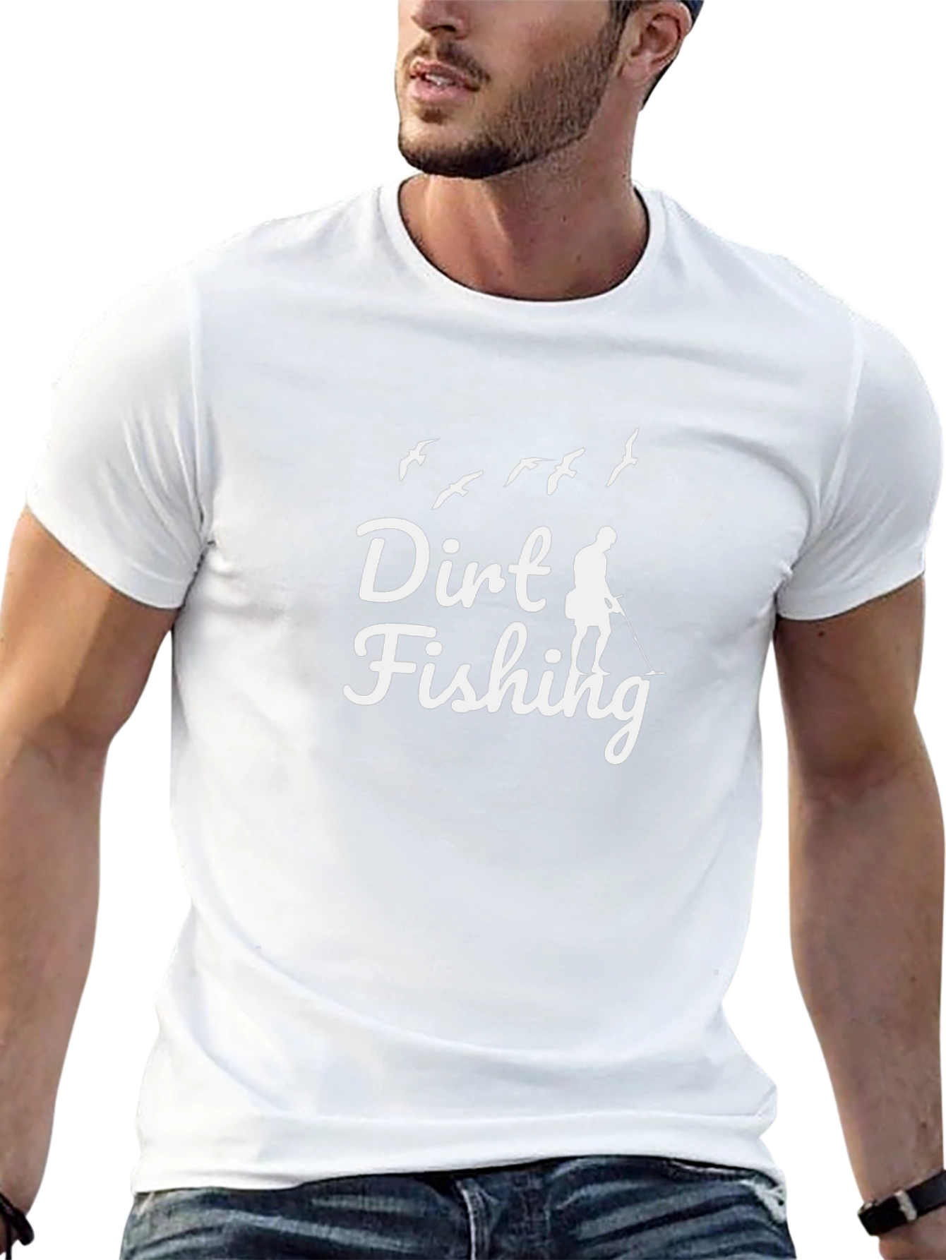 Camiseta Negra Dirt Fishing para Amantes de la Aventura