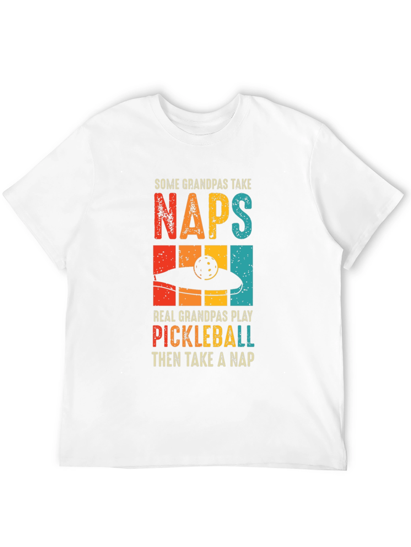 Camiseta Negra Divertida para Abuelos Jugadores de Pickleball
