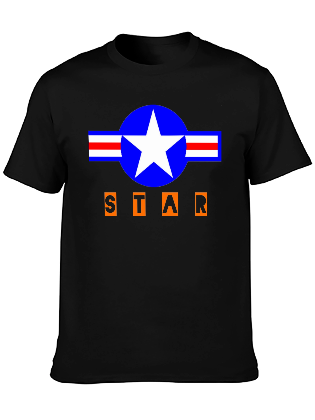 Camiseta Negra Estilo Militar STAR