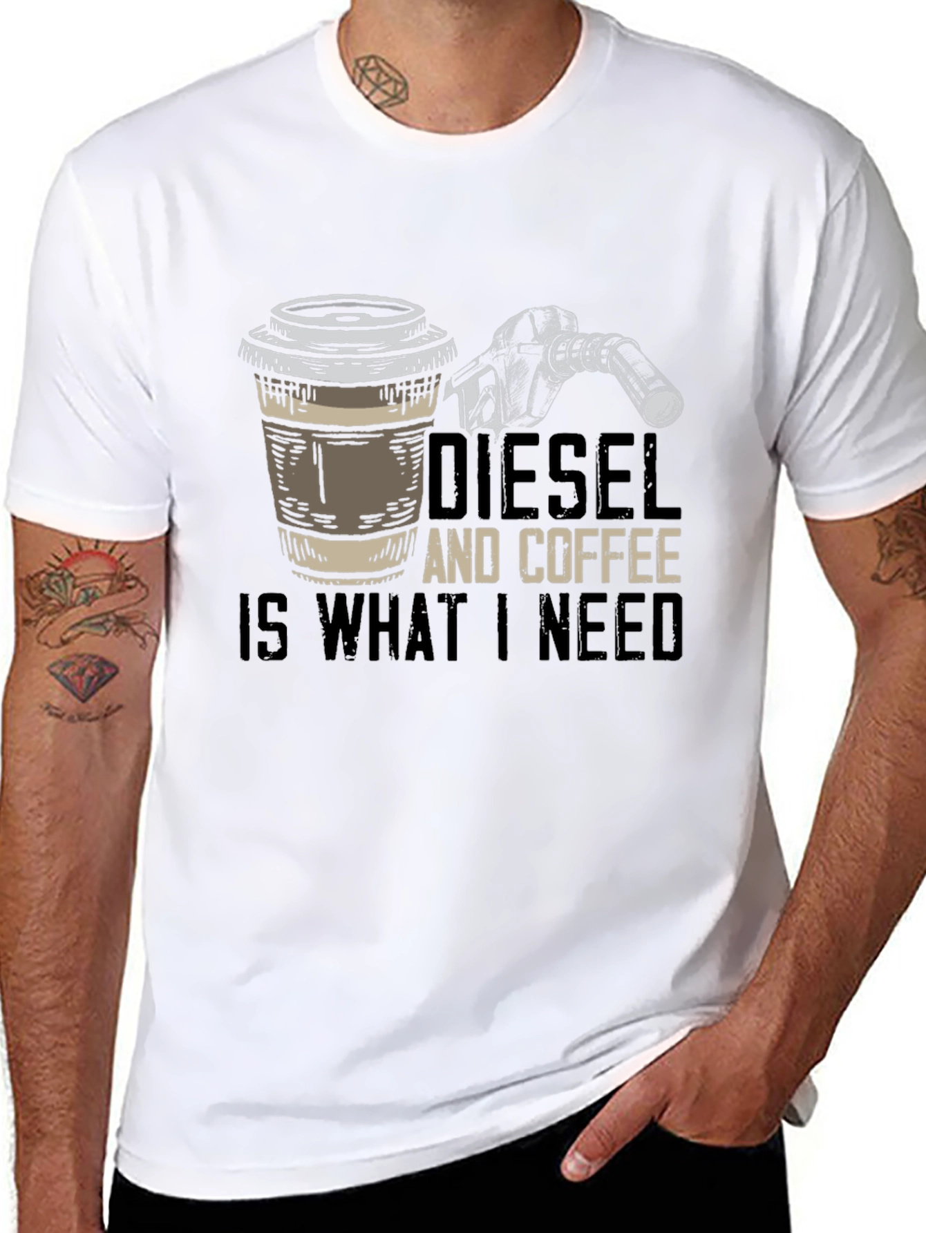 Camiseta Diesel y Café: Lo Que Necesito
