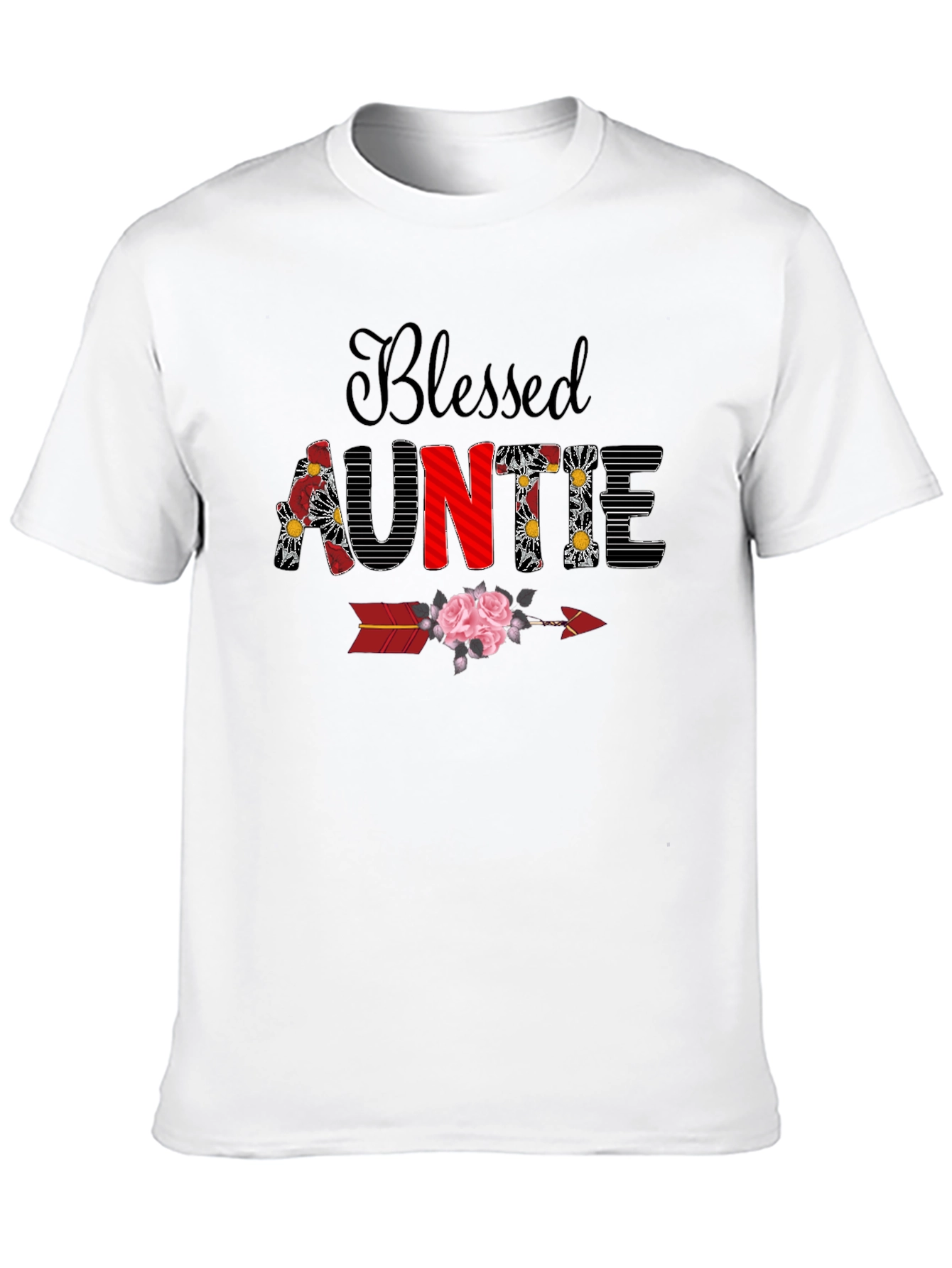 Camiseta Blessed Auntie Floral - Regalo Tía