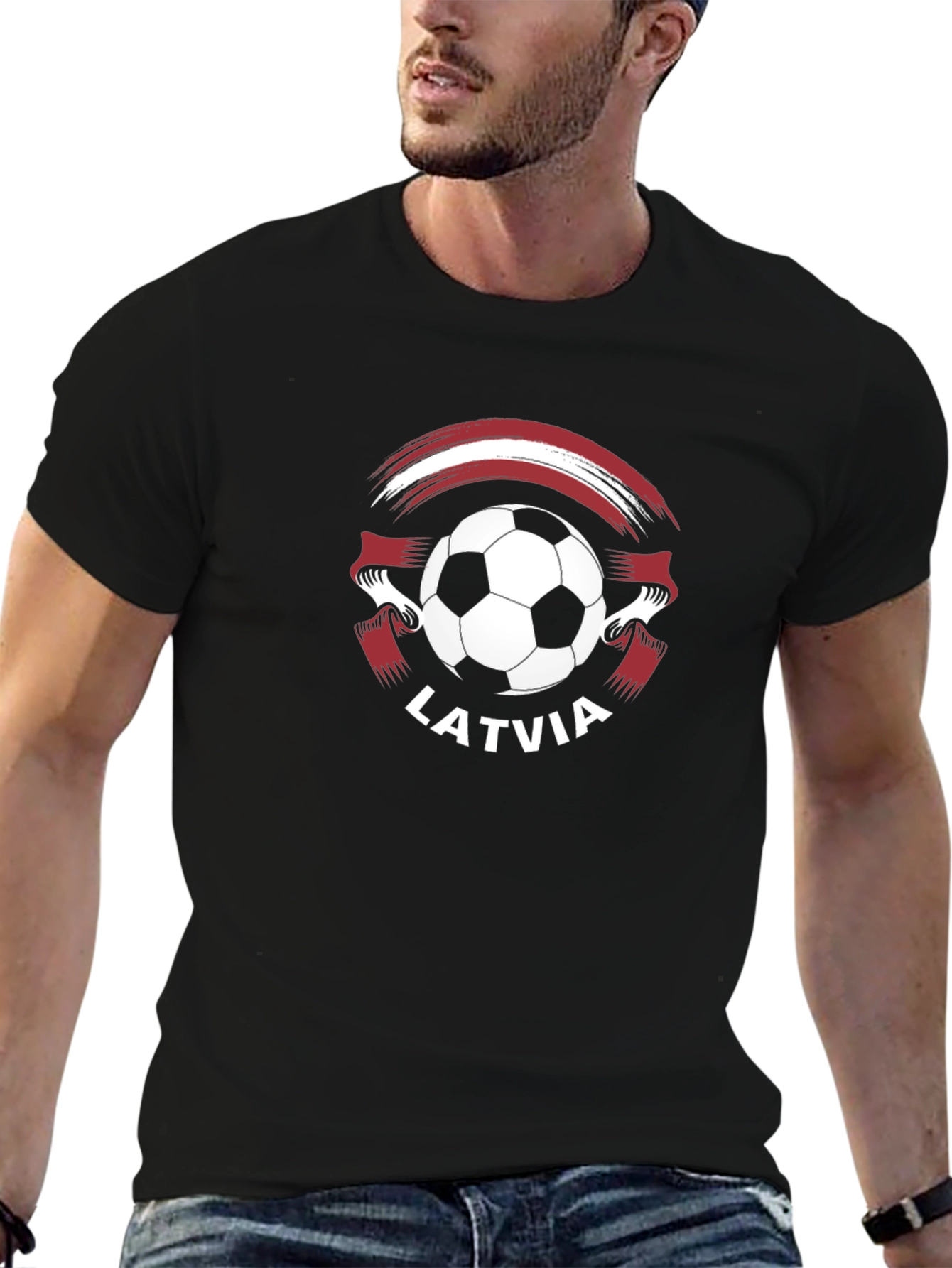 Camiseta Fútbol Letonia - Diseño Original