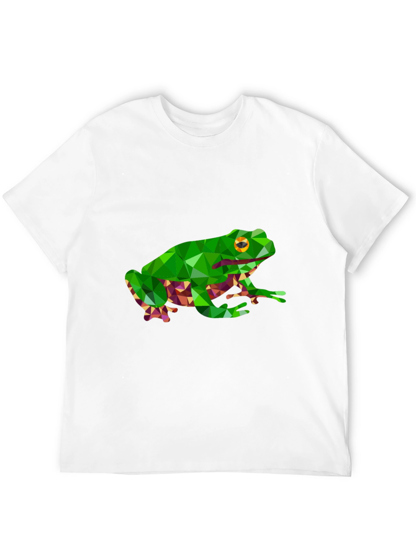 Camiseta Negra con Diseño de Rana Geométrica