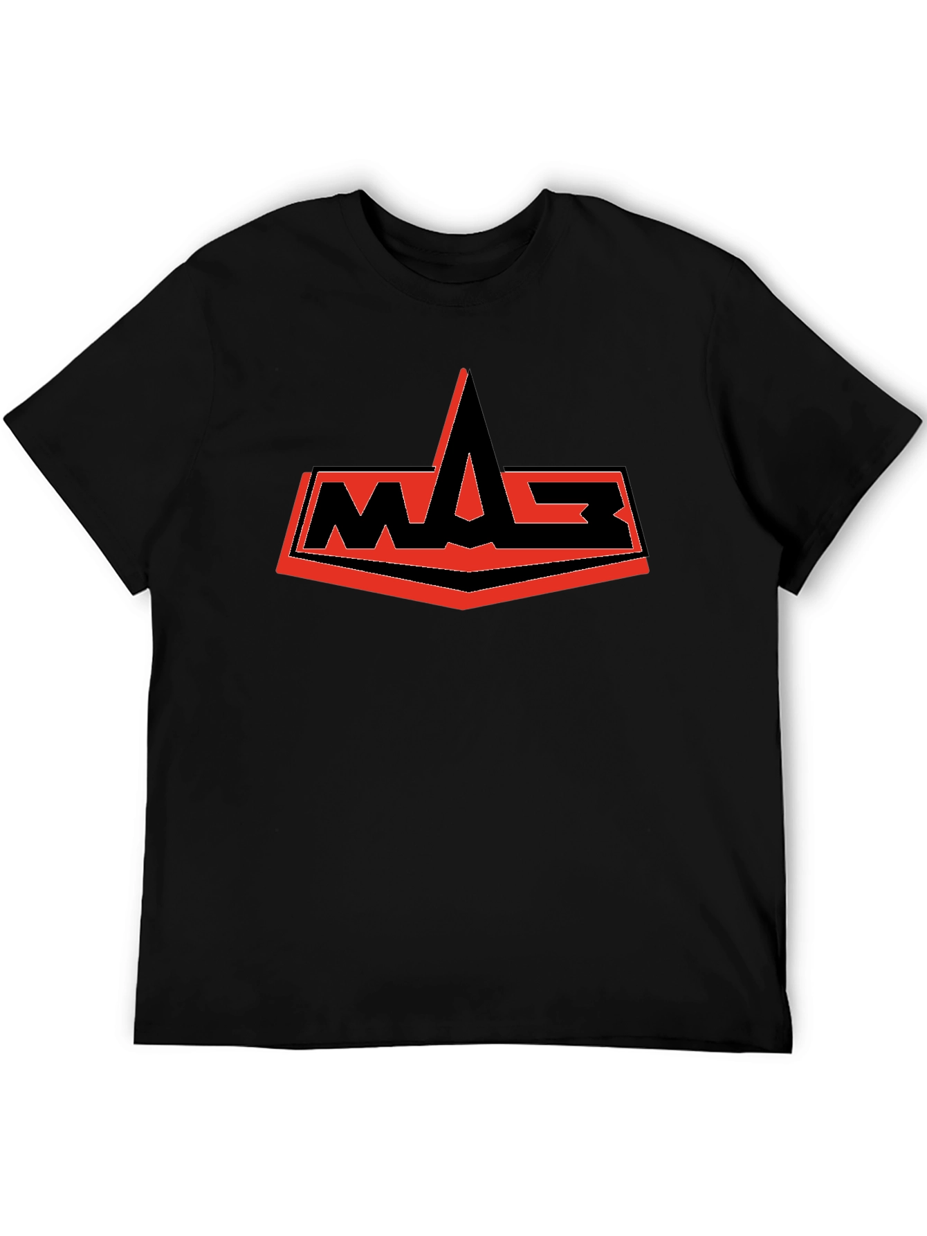 Camiseta Negra con Logo WASP Rojo y Negro