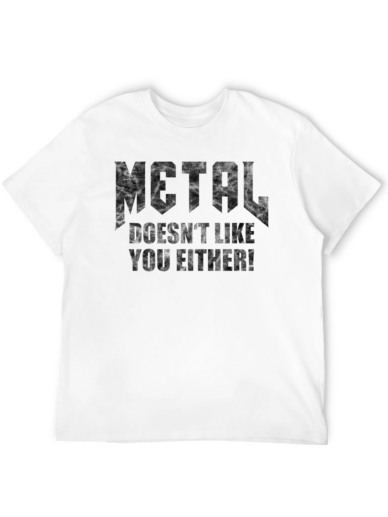 Camiseta Negra Metal Doesnt Like You Either!