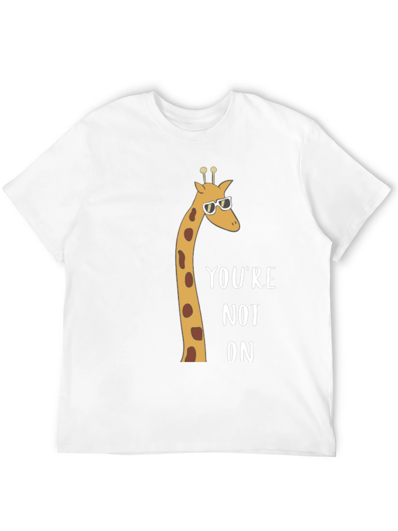 Camiseta Negra con Jirafa Gafas - Youre Not On