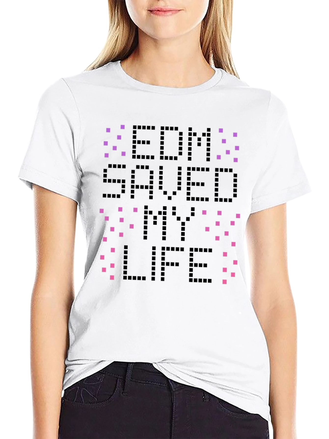 Camiseta Negra EDM Saved My Life