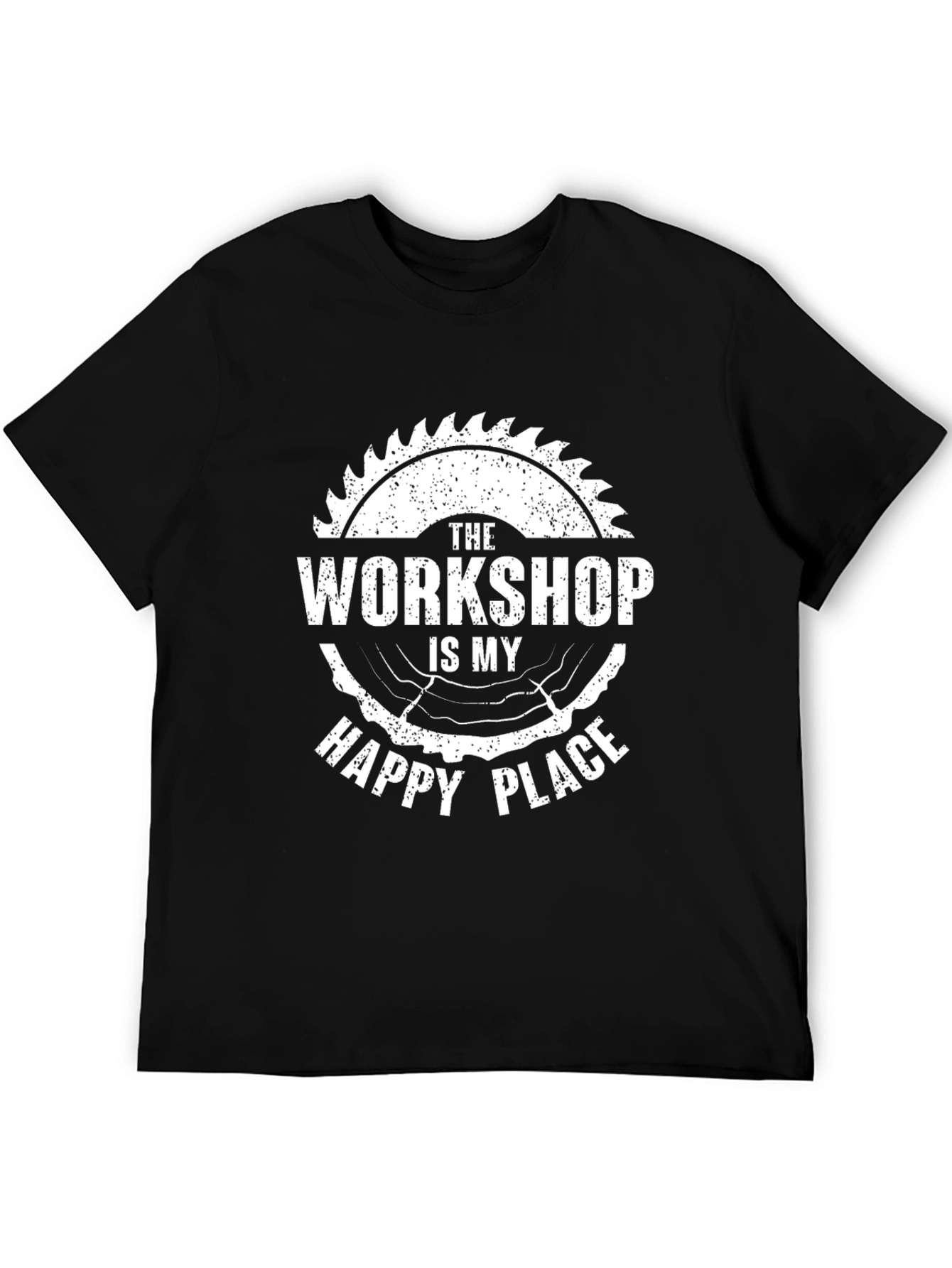 Camiseta Negra El Taller es Mi Lugar Feliz
