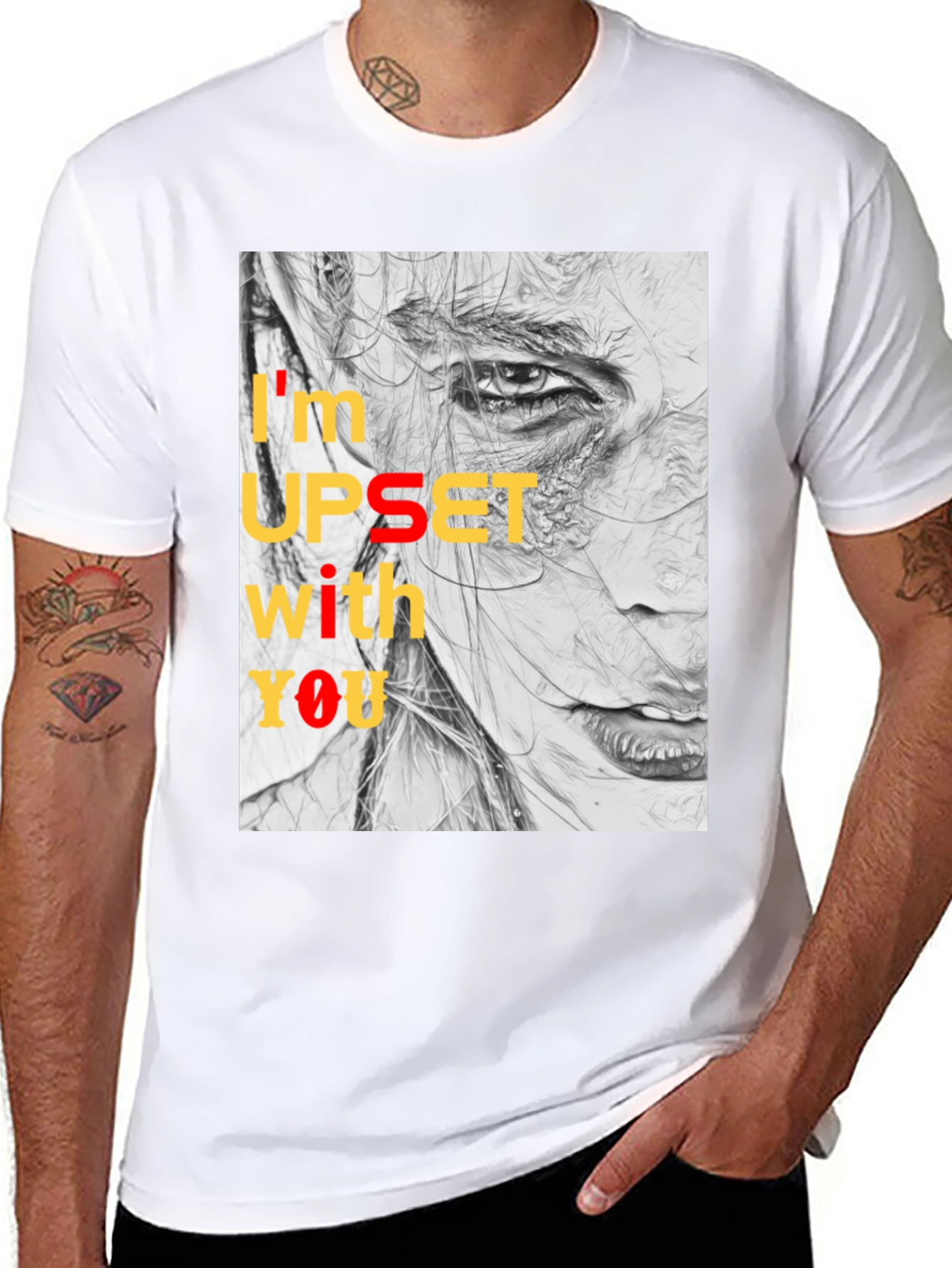 Camiseta Negra Estampada: Expresión Artística y Actitud