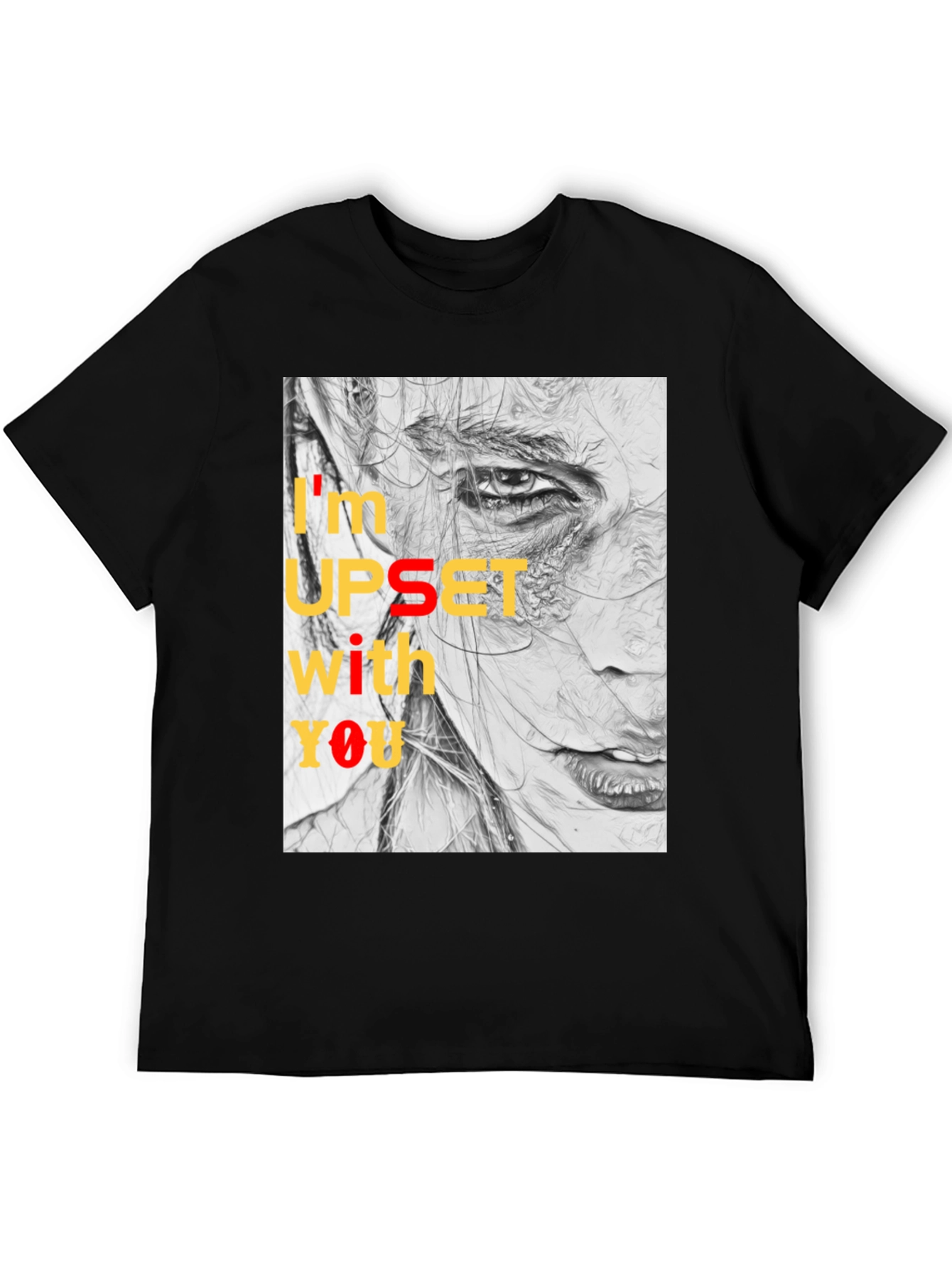 Camiseta Negra Estampada: Expresión Artística y Actitud