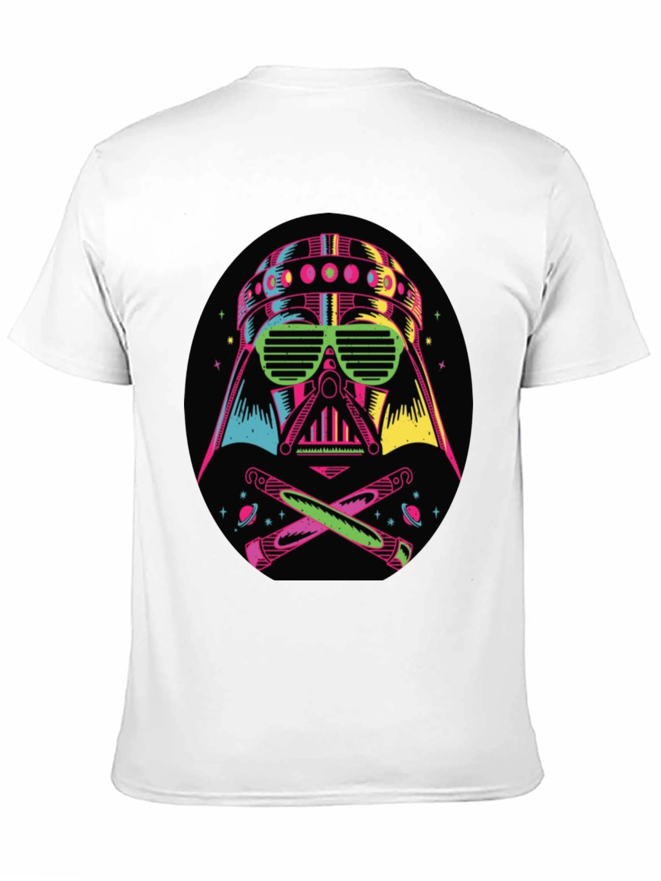 Camiseta Darth Vader Neón Hombre Algodón