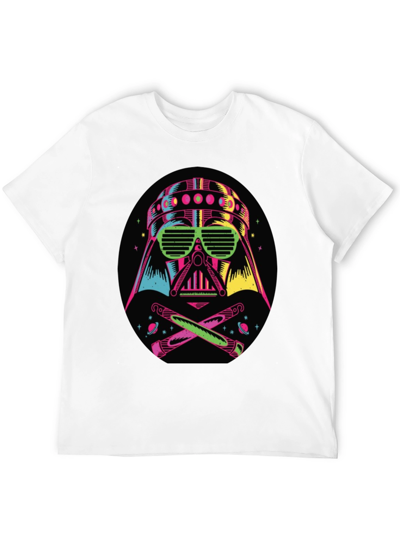 Camiseta Darth Vader Neón Hombre Algodón