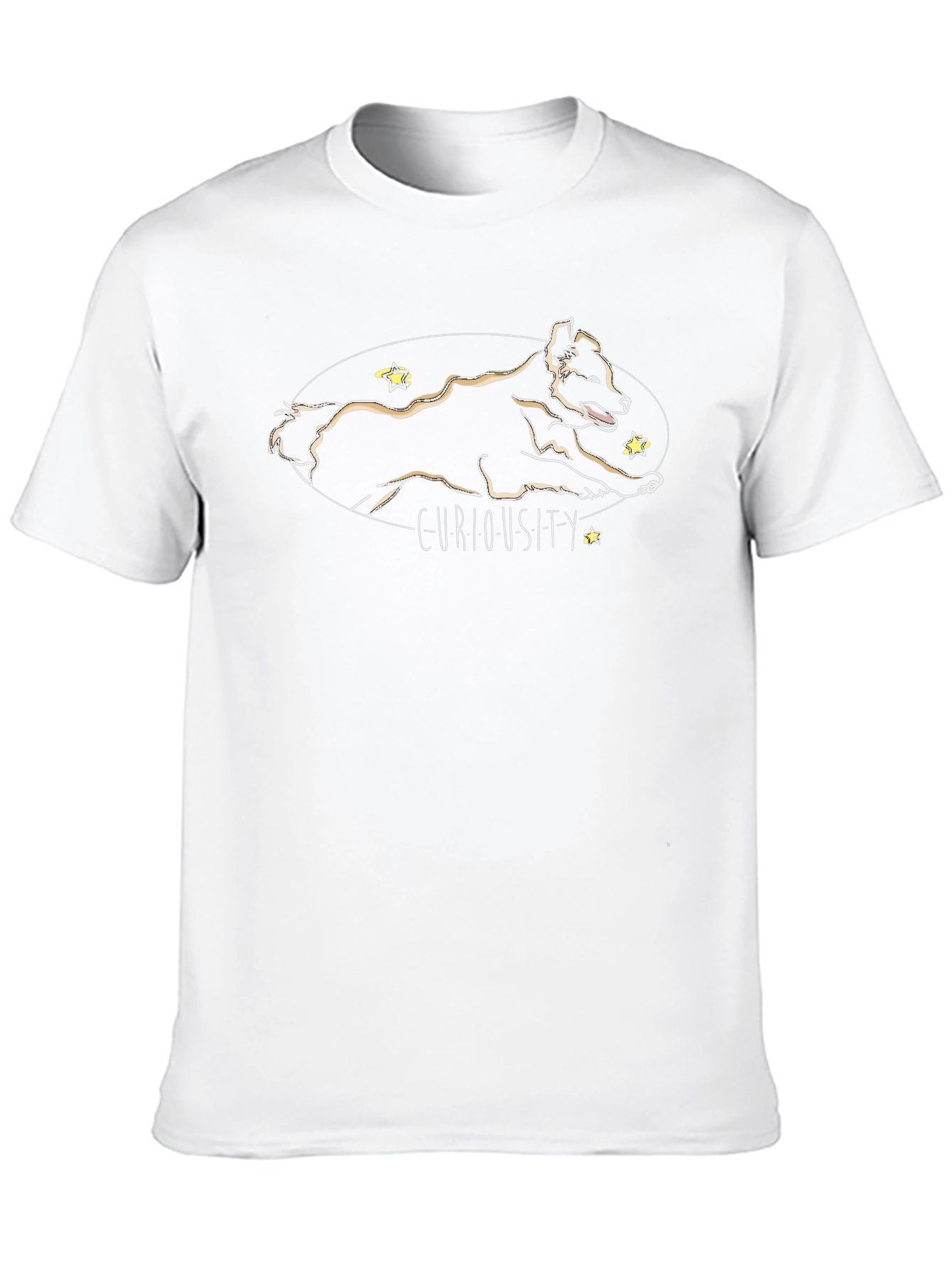 Camiseta Negra Curiosidad - Diseño Canino Único