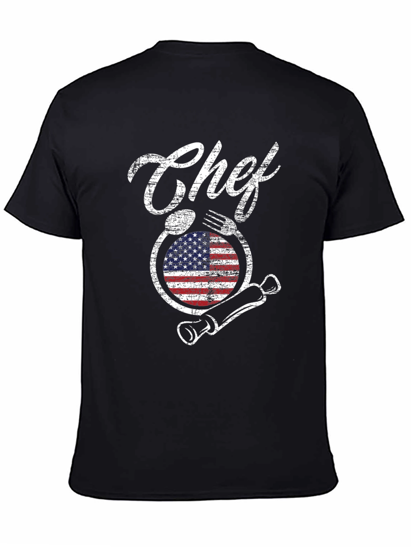Camiseta Chef Americana - Diseño Culinario Patriótico