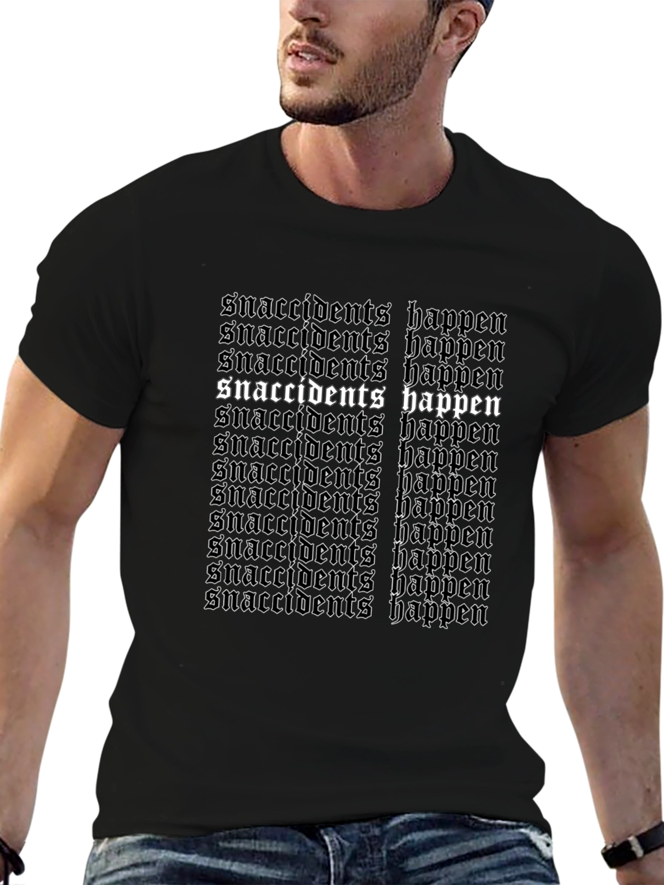 Camiseta Negra Snaccident Happens