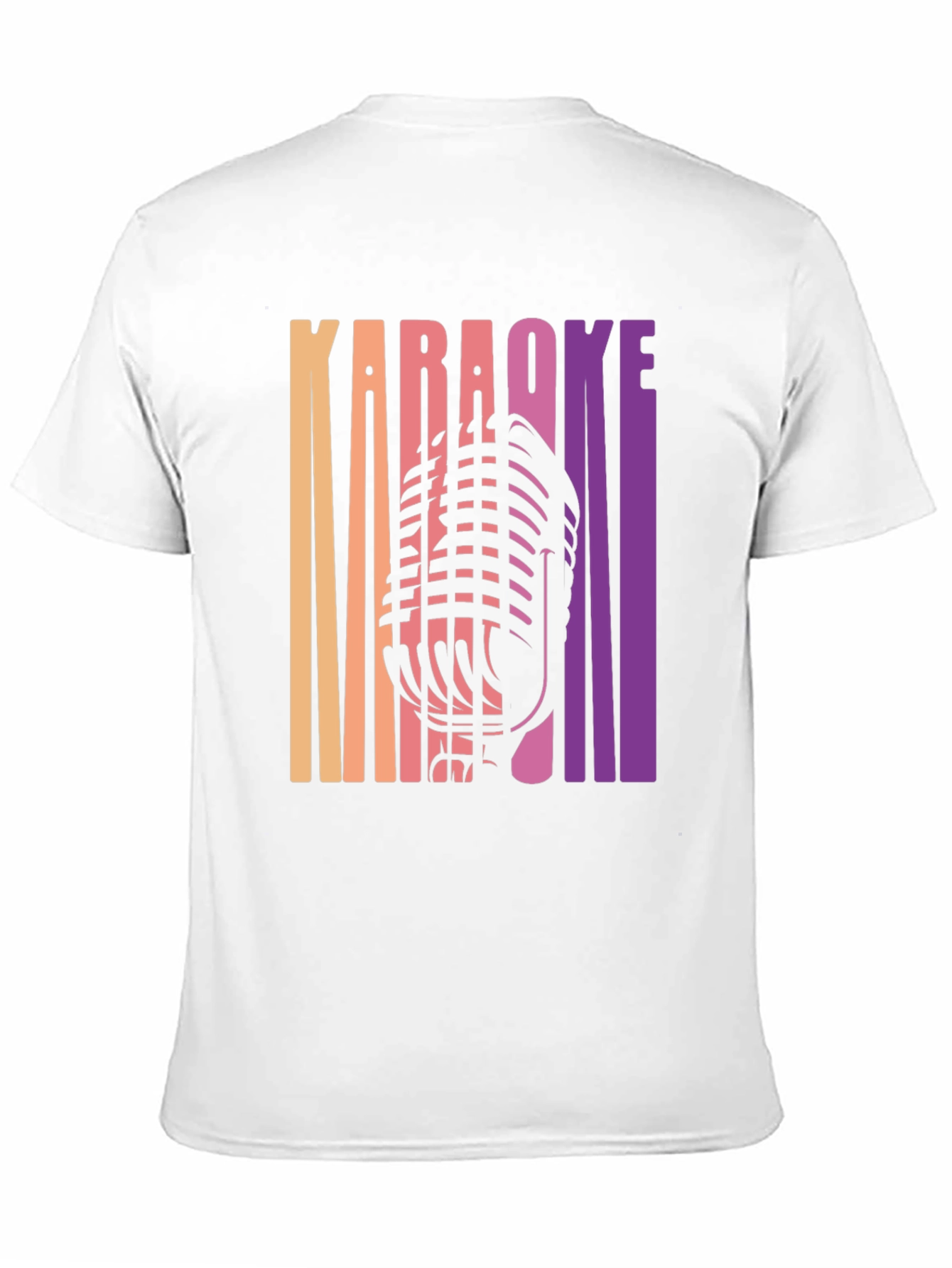 Camiseta Negra Karaoke Retro para Hombre