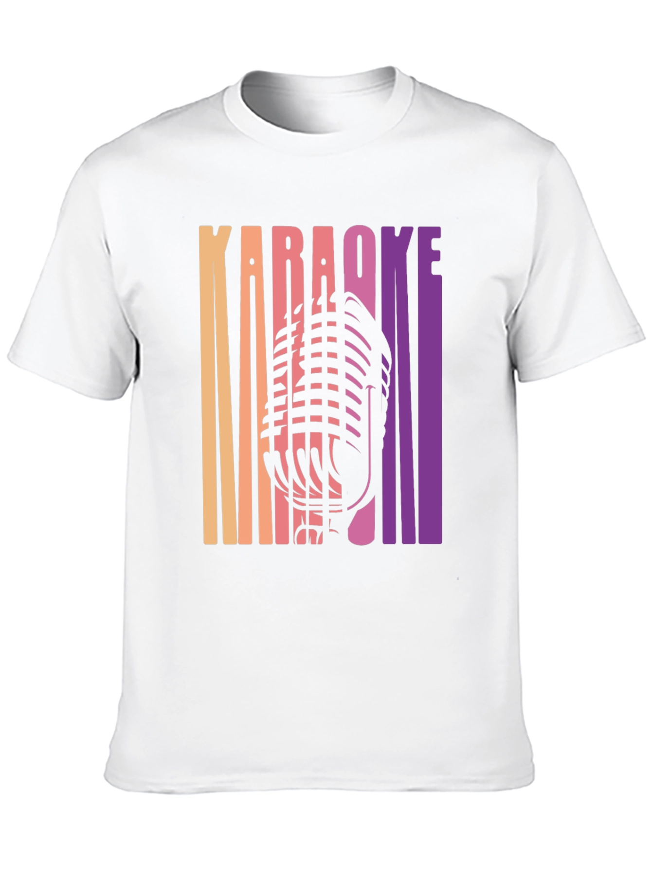 Camiseta Negra Karaoke Retro para Hombre