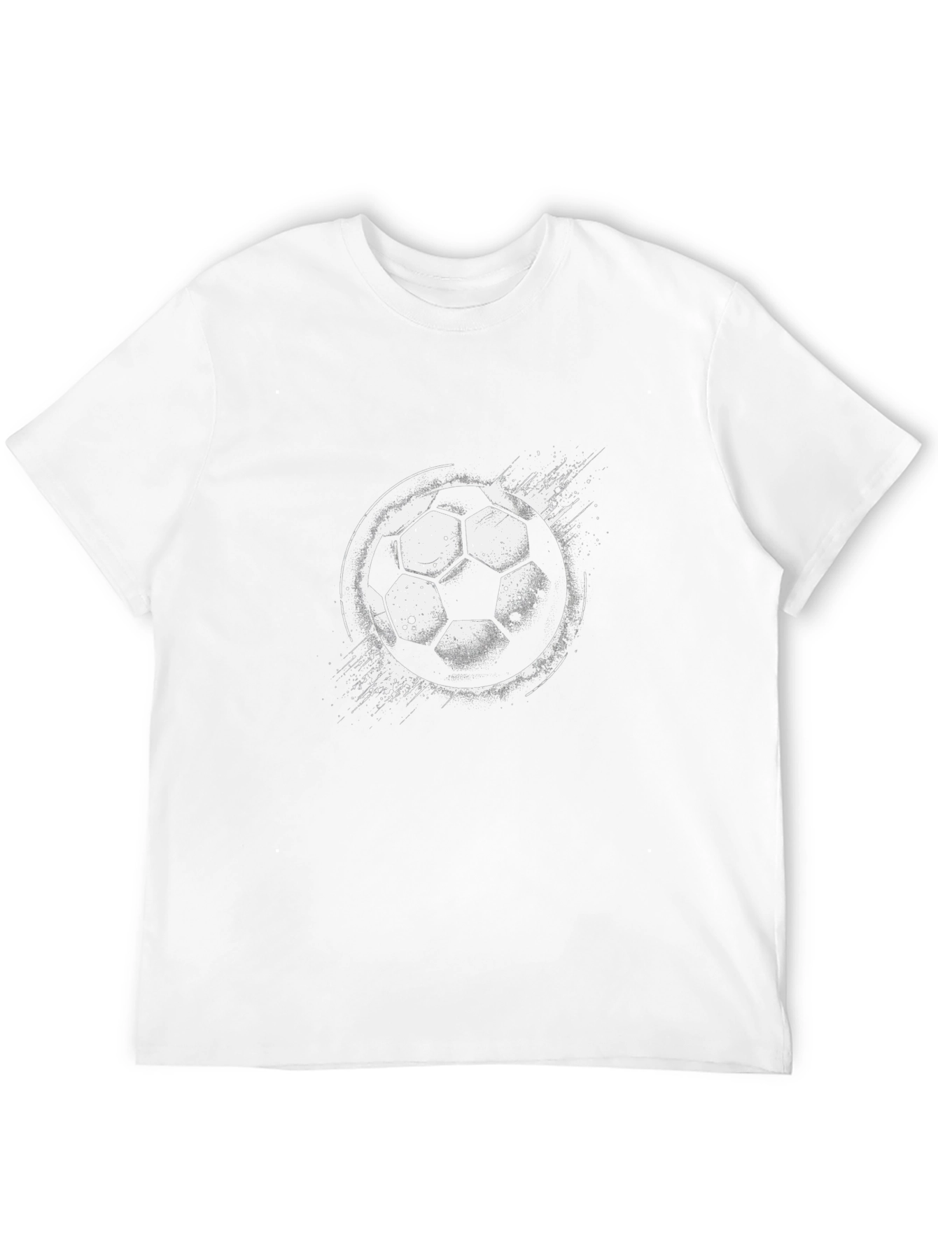 Camiseta Negra con Diseño de Balón de Fútbol