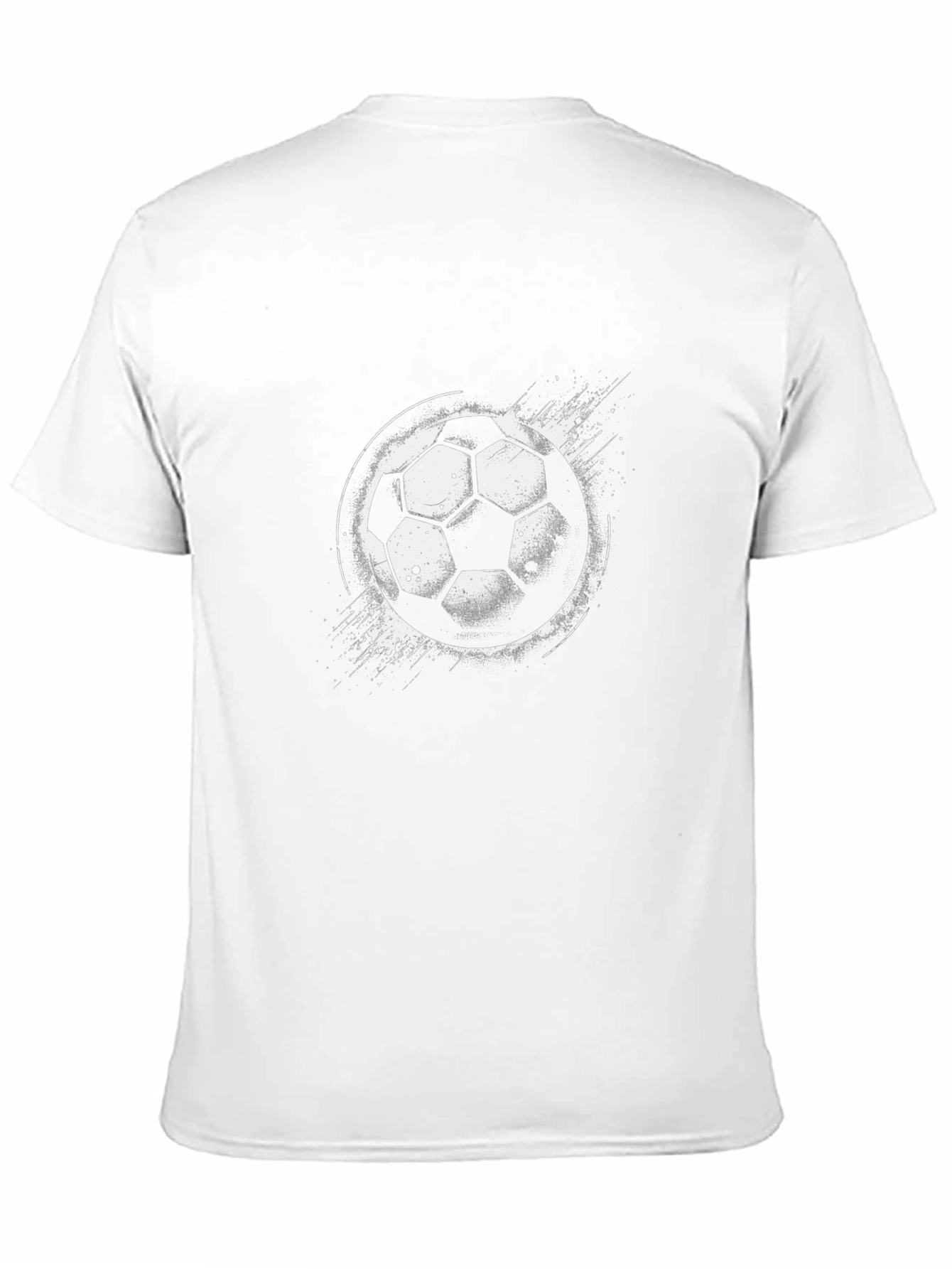 Camiseta Negra con Diseño de Balón de Fútbol