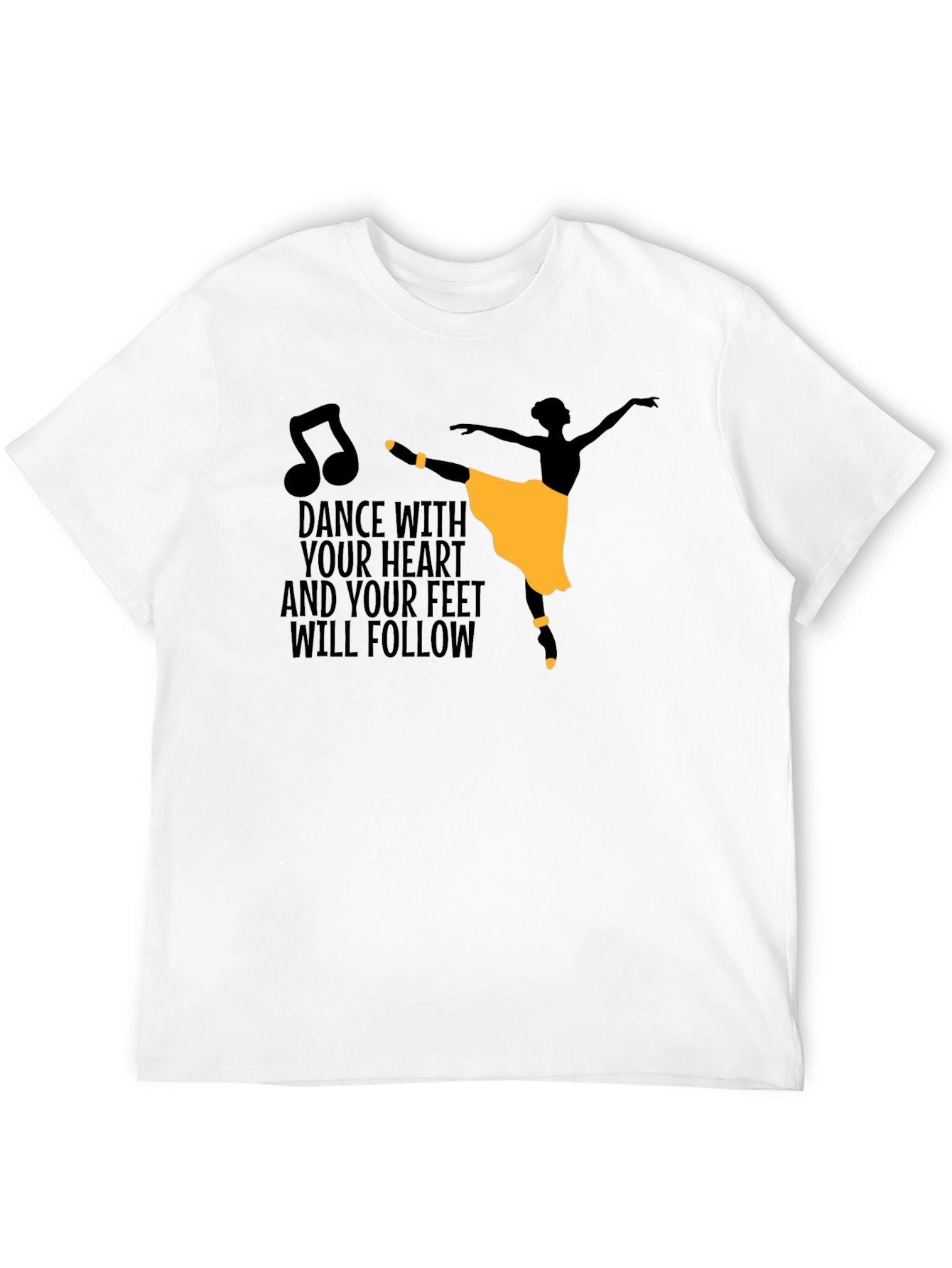 Camiseta Negra con Diseño de Bailarina