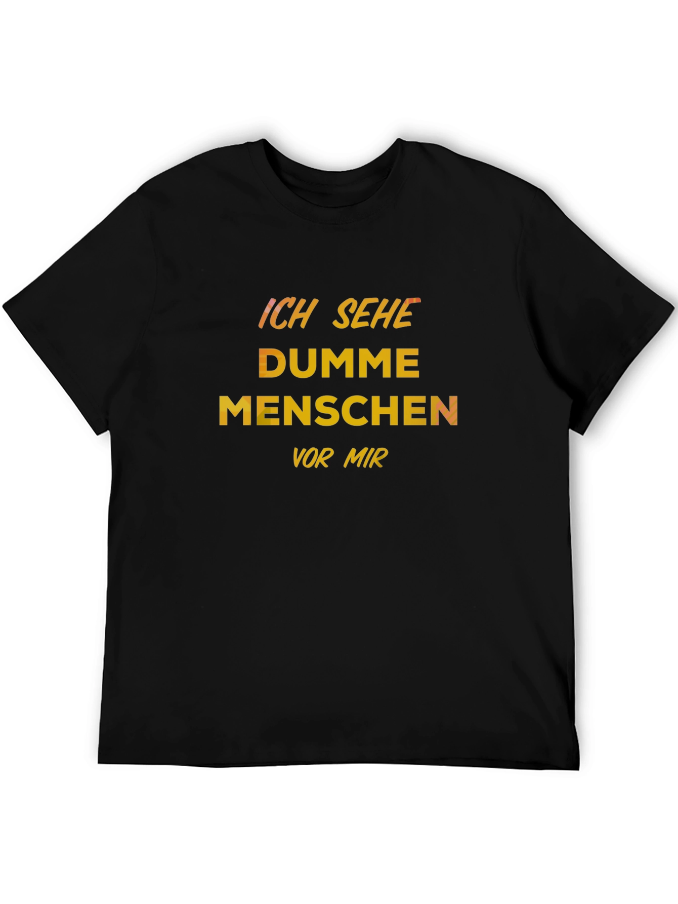 Camiseta Negra con Texto Veo Gente Tonta